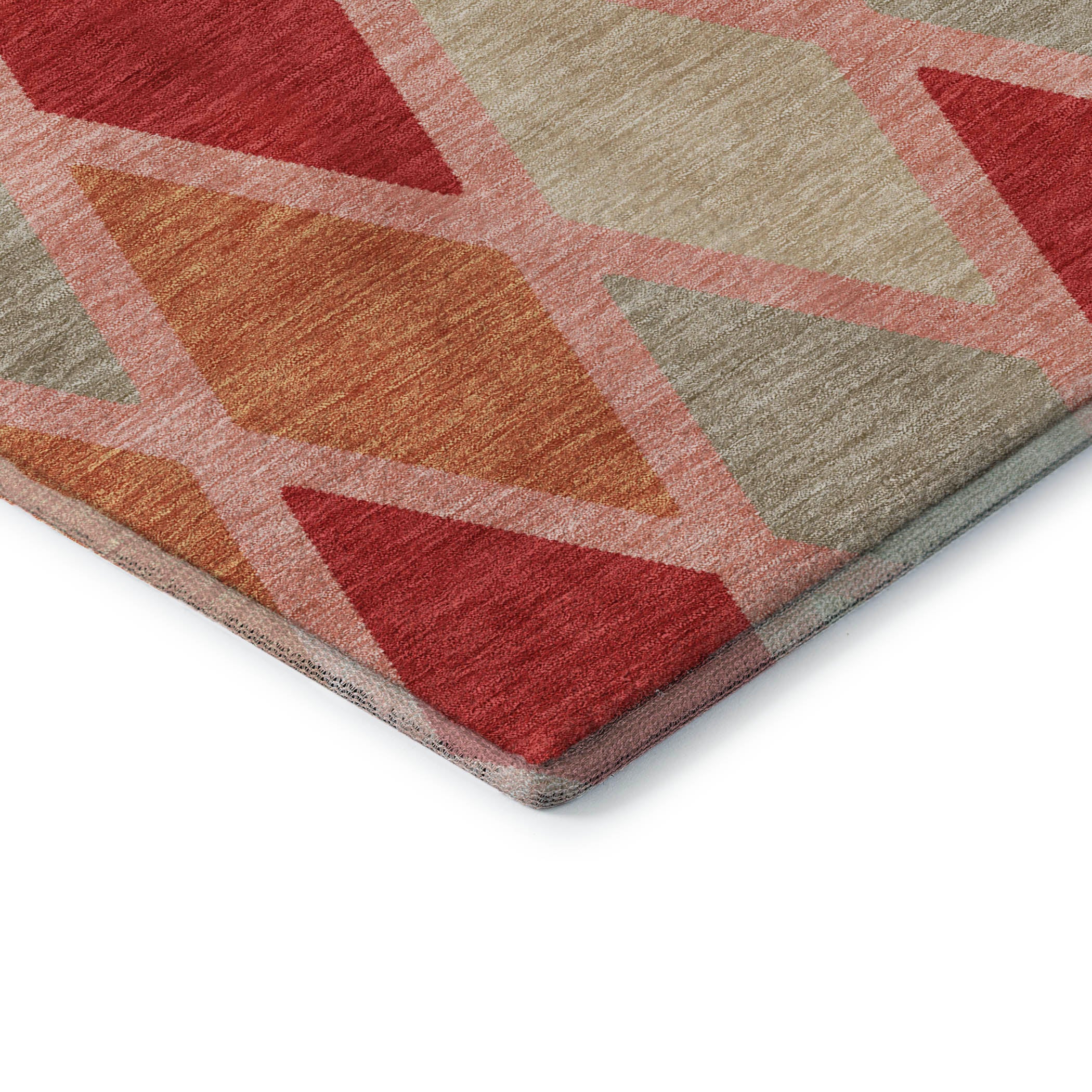 Queenstown Machine Washable Transitional Pink Rug 1'8" x 2'6" #shape_Rectangle