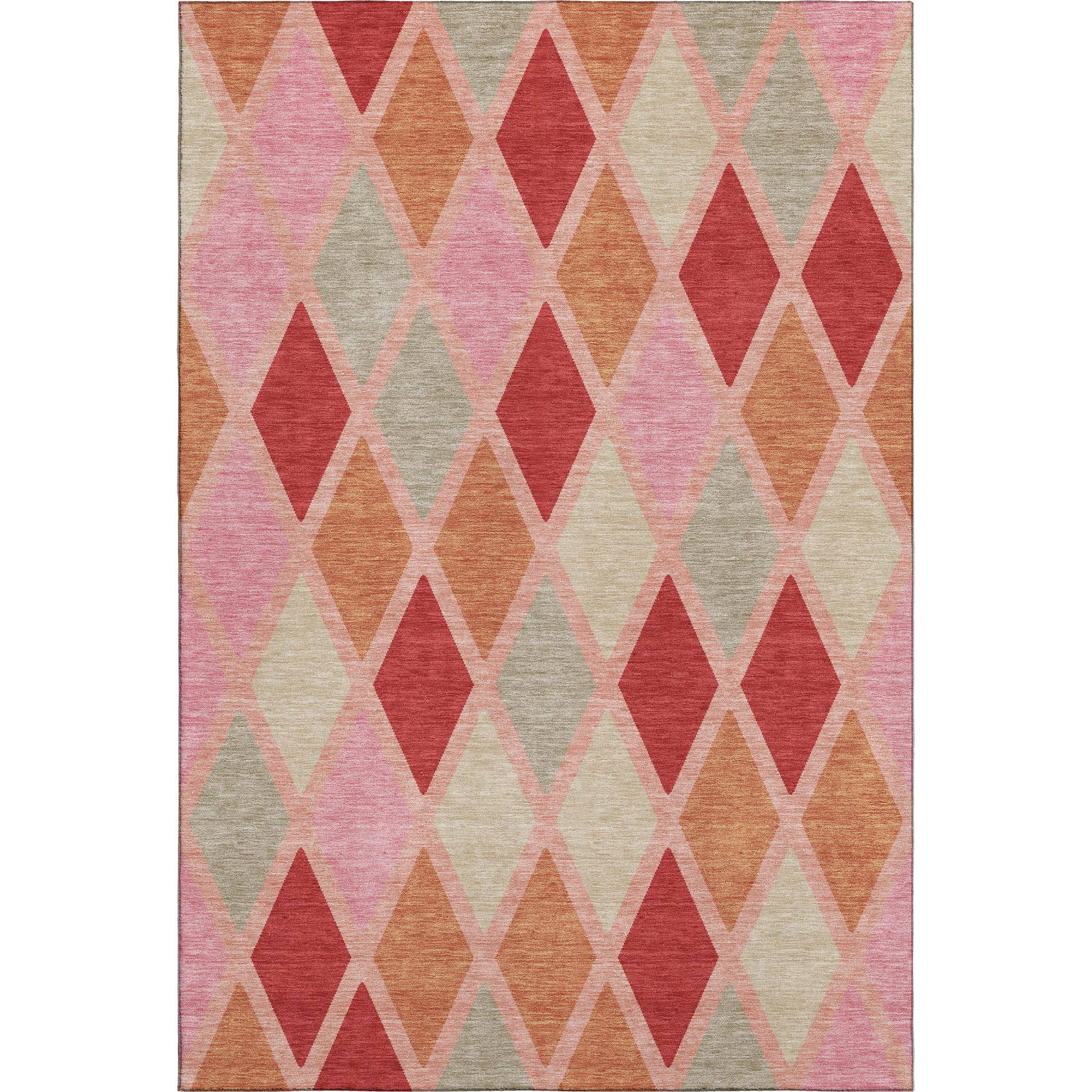 Queenstown Machine Washable Transitional Pink Rug 2'6" x 3'10" #shape_Rectangle
