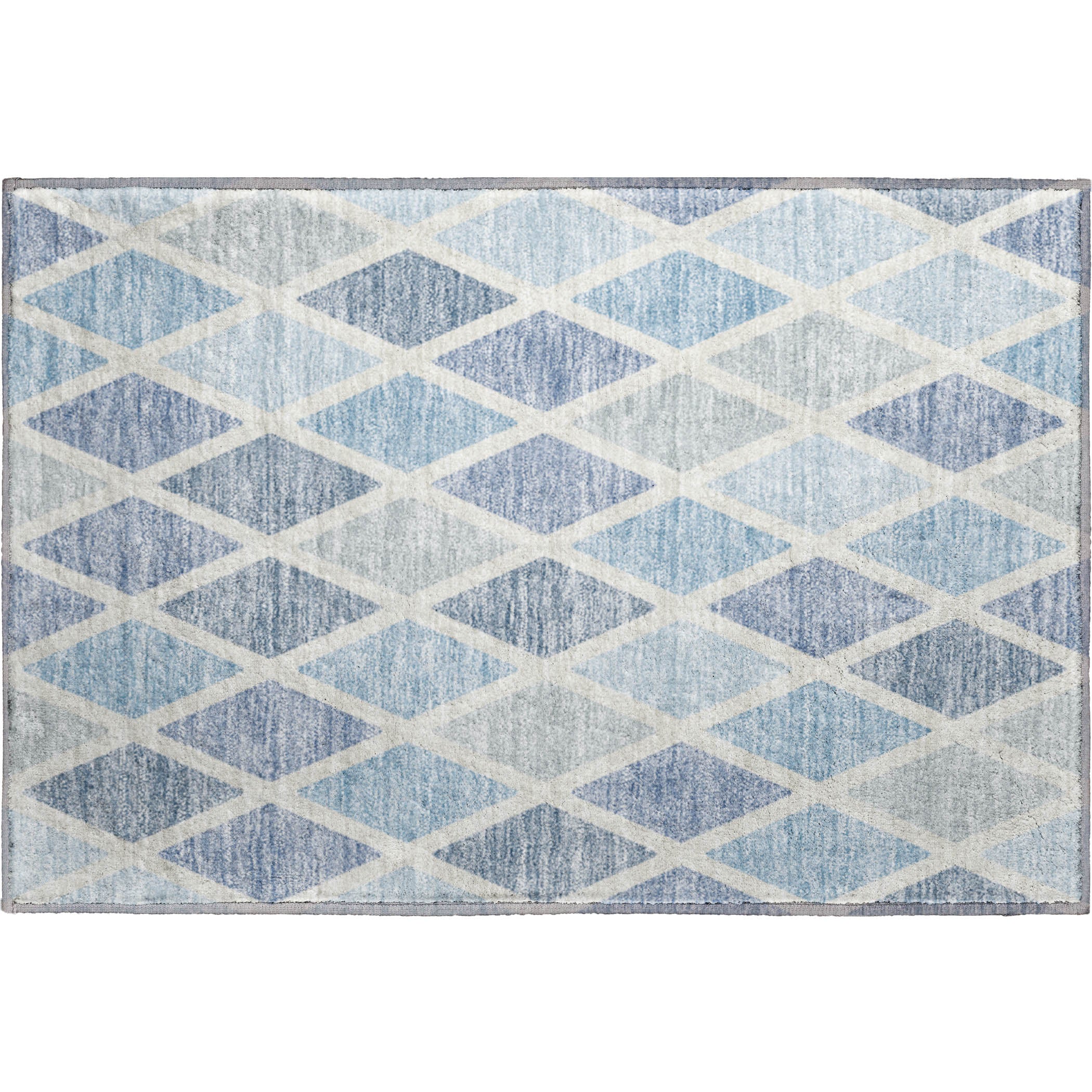 Queenstown Machine Washable Transitional Sky Blue Rug 1'8" x 2'6" #shape_Rectangle