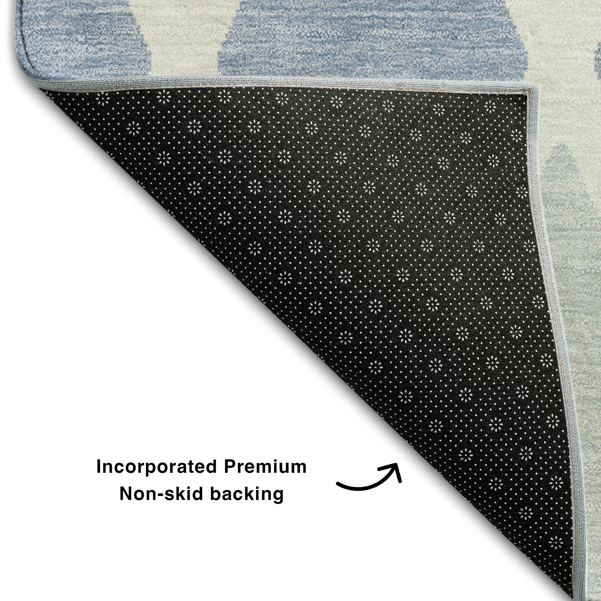 Queenstown Machine Washable Transitional Sky Blue Rug 1'8" x 2'6" #shape_Rectangle