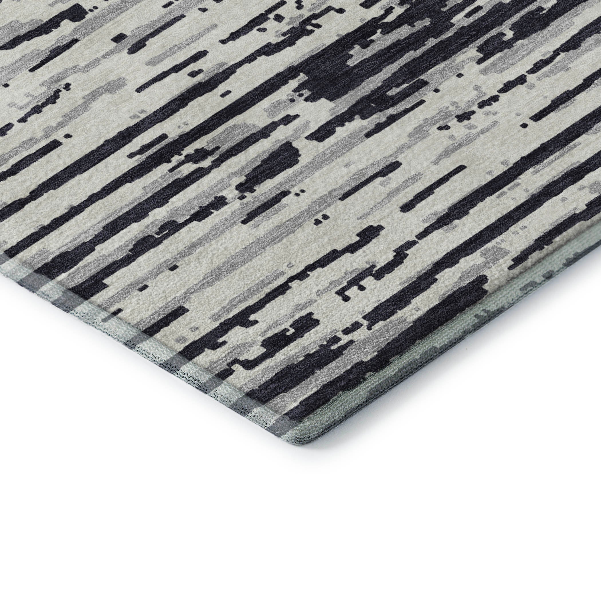 Chiang Mai Machine Washable Transitional Black Rug 1'8" x 2'6" #shape_Rectangle