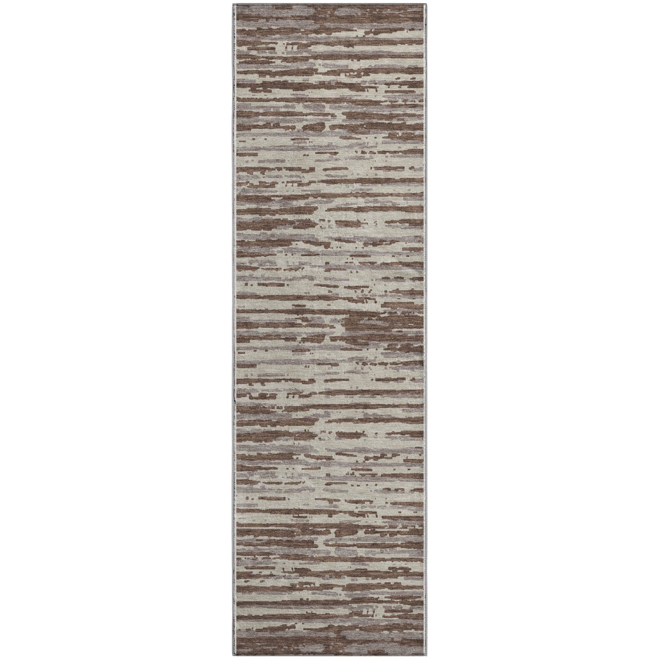 Chiang Mai Machine Washable Transitional Brown Rug 2'3" x 7'6" #shape_Runner