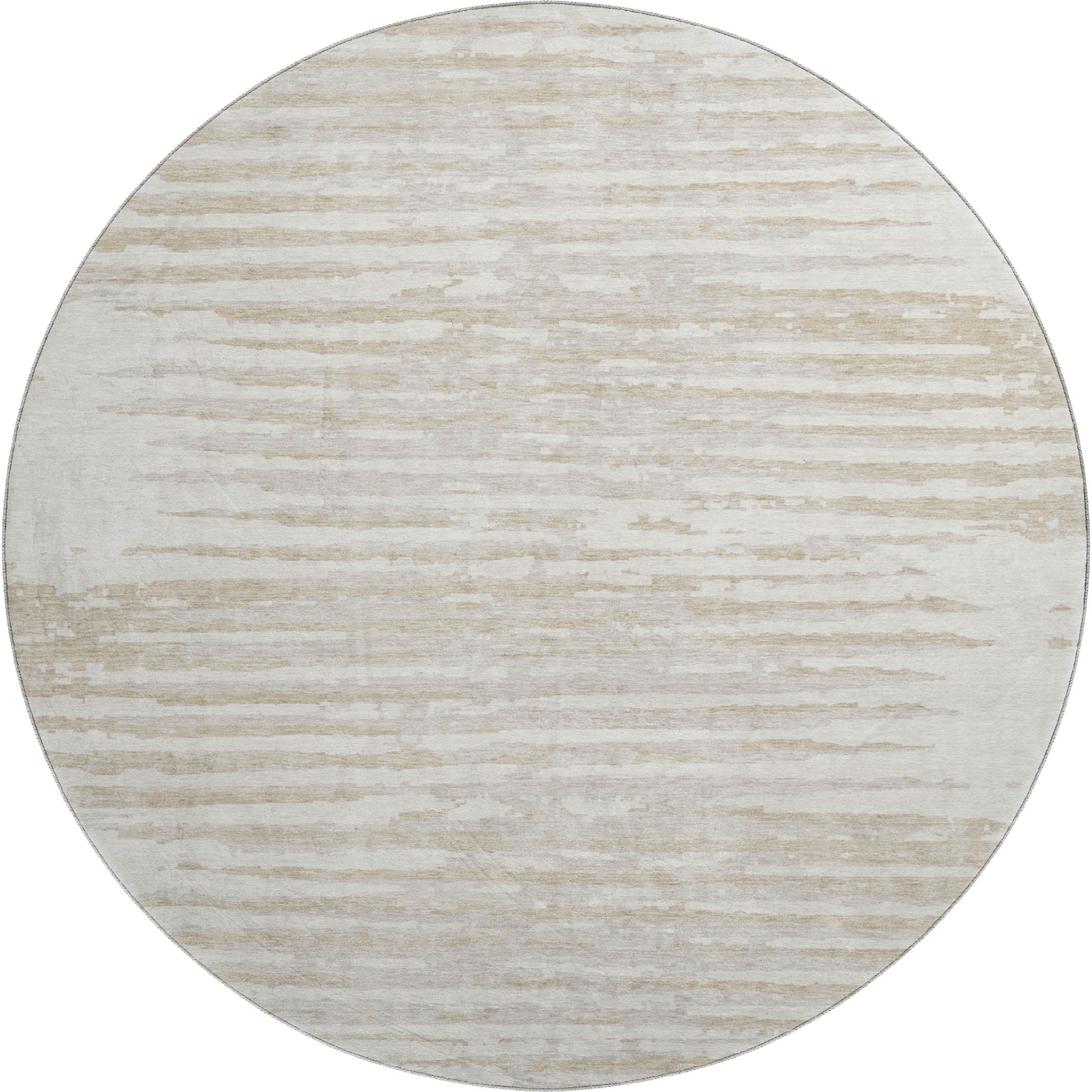 Chiang Mai Machine Washable Transitional Ivory Rug 8' x 8' #shape_Round