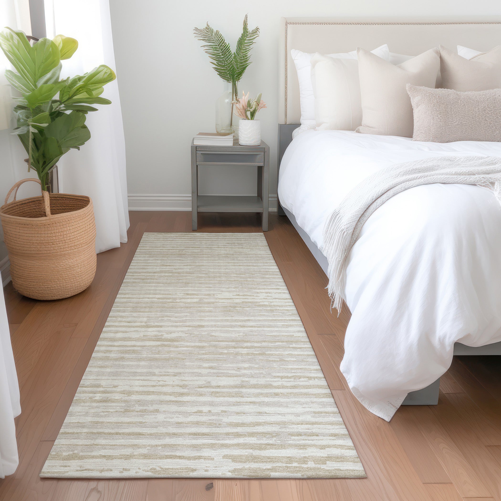 Chiang Mai Machine Washable Transitional Ivory Rug 2'3" x 7'6" #shape_Runner