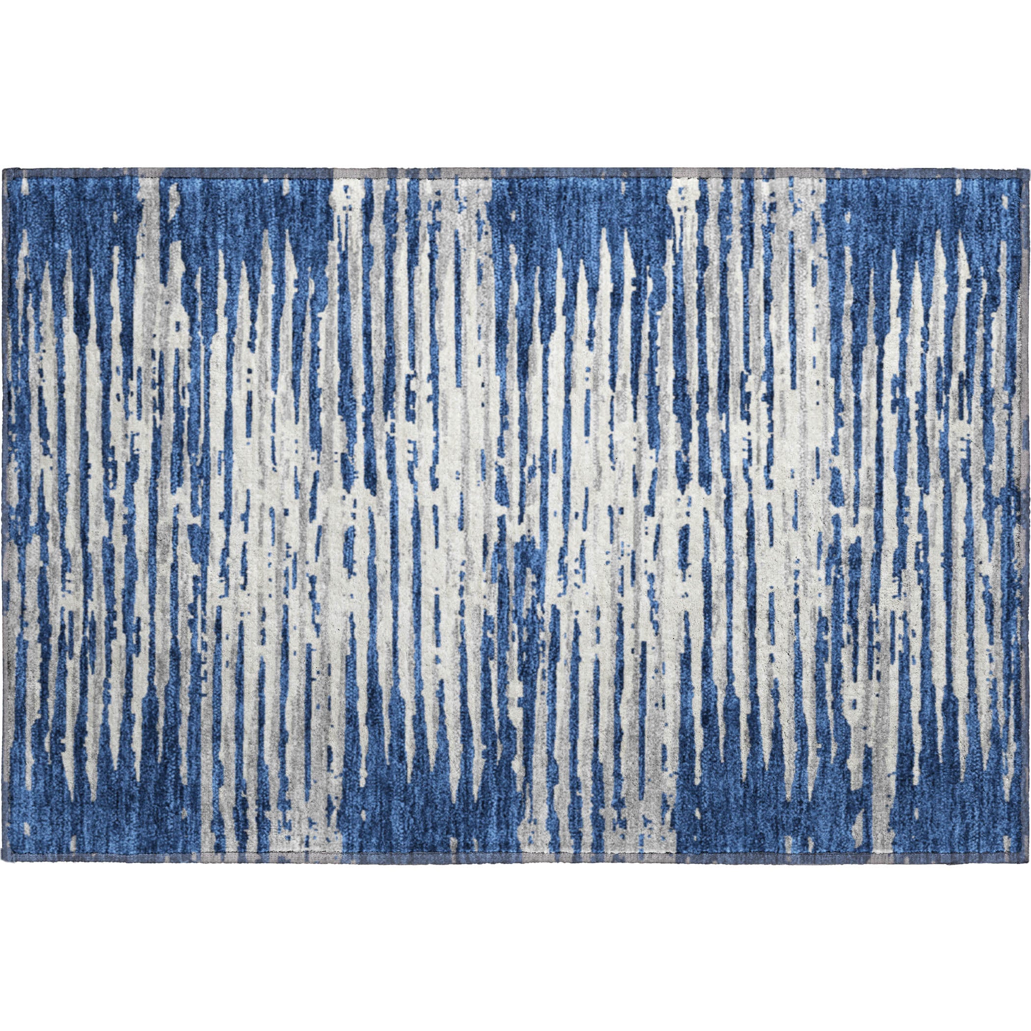 Chiang Mai Machine Washable Transitional Navy Blue Rug 1'8" x 2'6" #shape_Rectangle