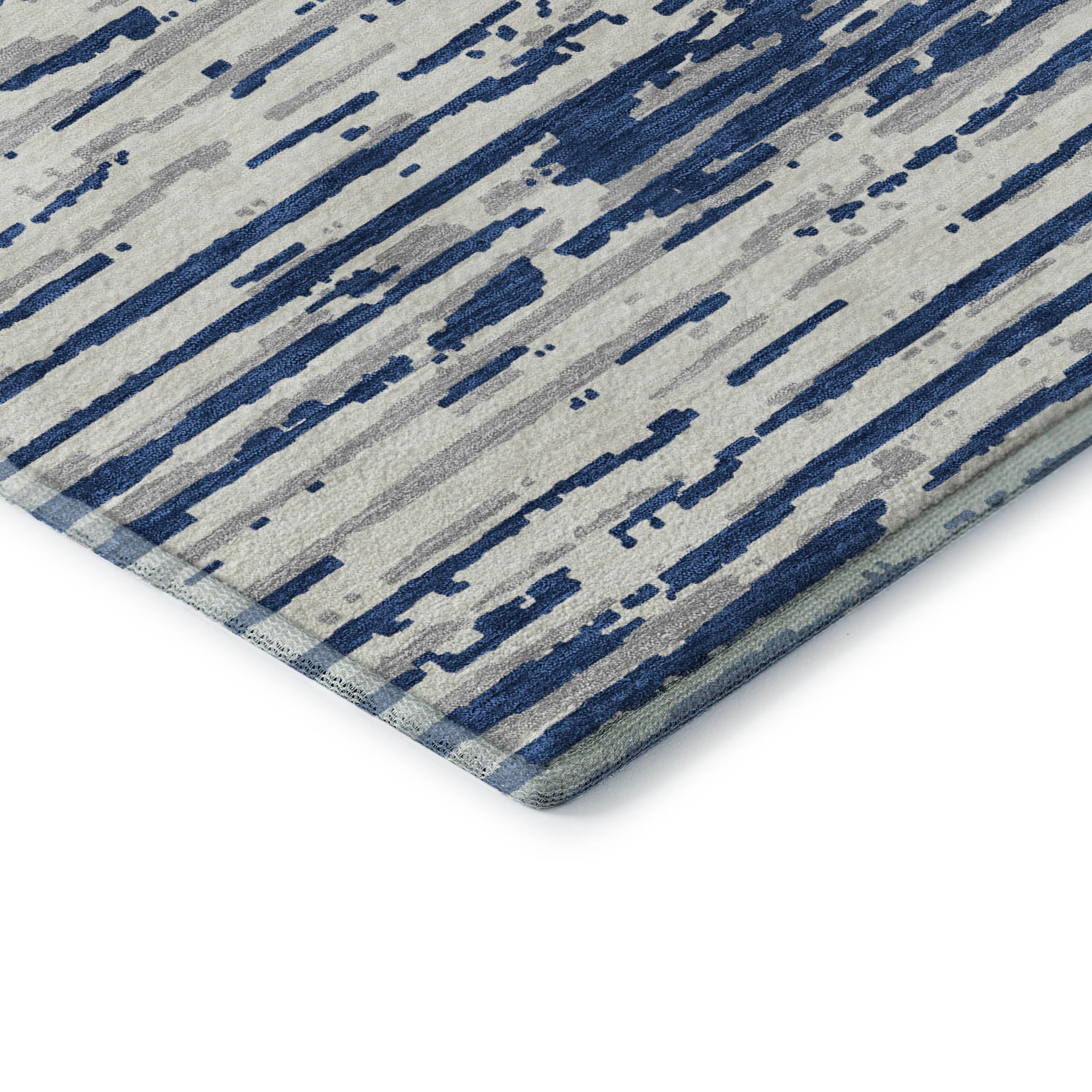 Chiang Mai Machine Washable Transitional Navy Blue Rug 1'8" x 2'6" #shape_Rectangle