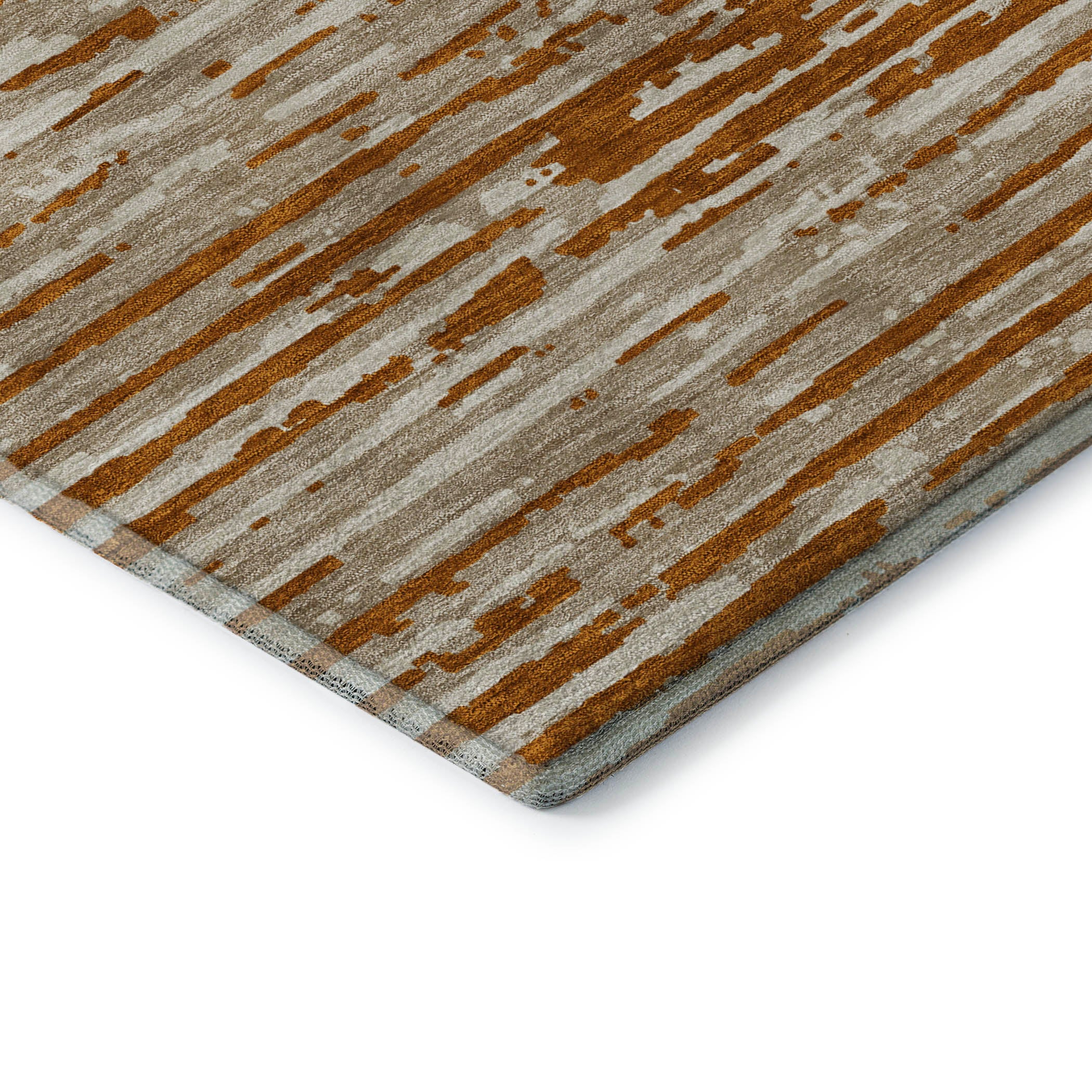 Chiang Mai Machine Washable Transitional Paprika Orange Rug 1'8" x 2'6" #shape_Rectangle
