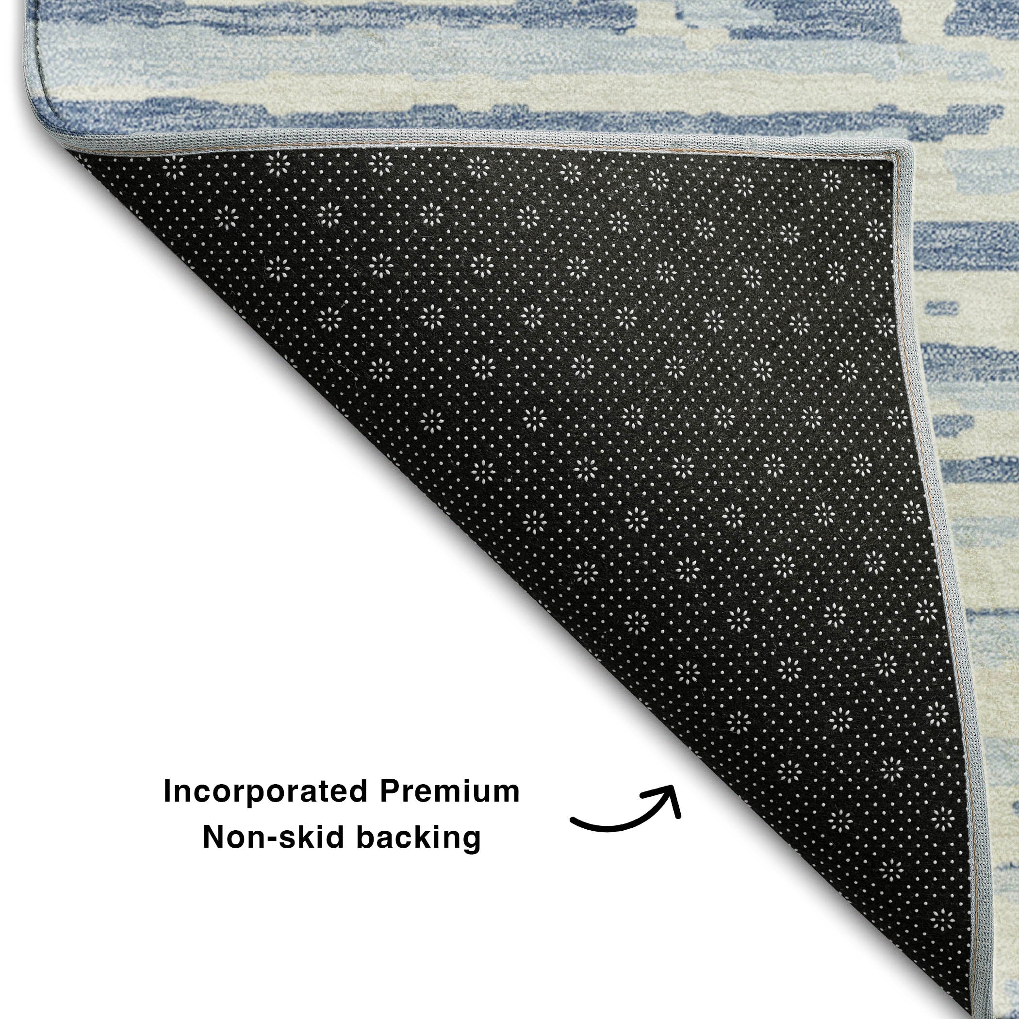 Chiang Mai Machine Washable Transitional Sky Blue Rug 1'8" x 2'6" #shape_Rectangle