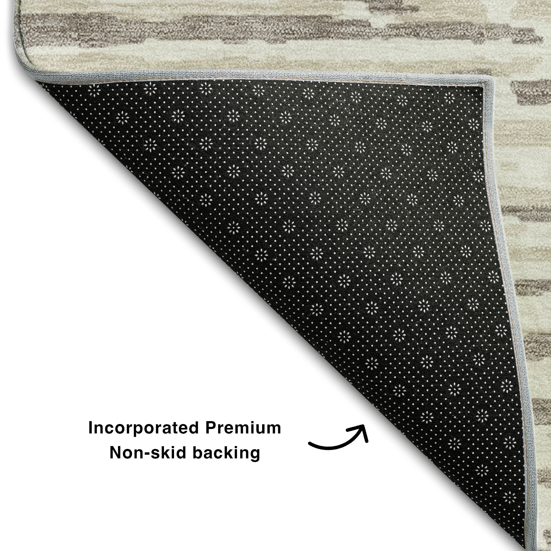 Chiang Mai Machine Washable Transitional Taupe Brown Rug 1'8" x 2'6" #shape_Rectangle