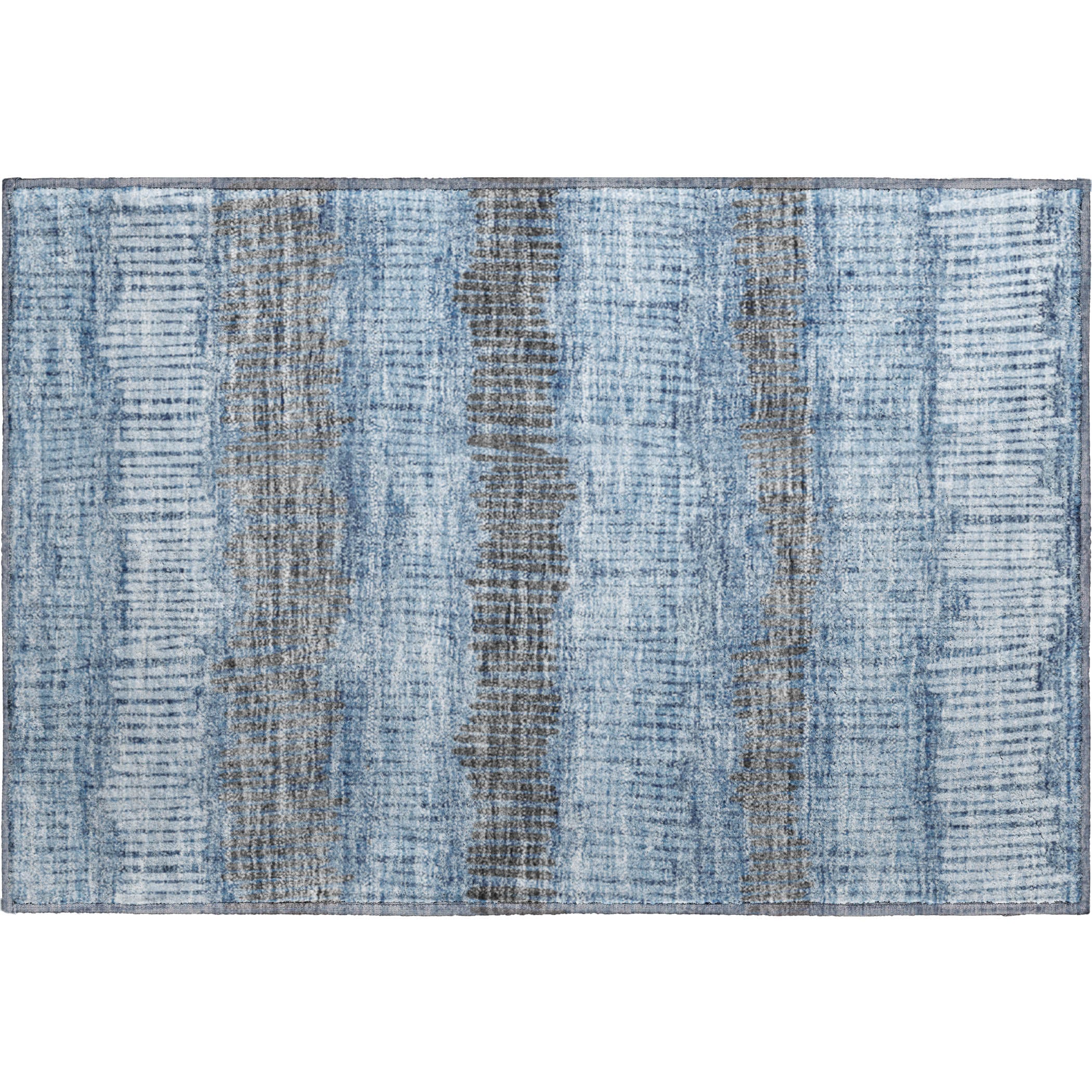 Lima Machine Washable Transitional Blue Rug 1'8" x 2'6" #shape_Rectangle