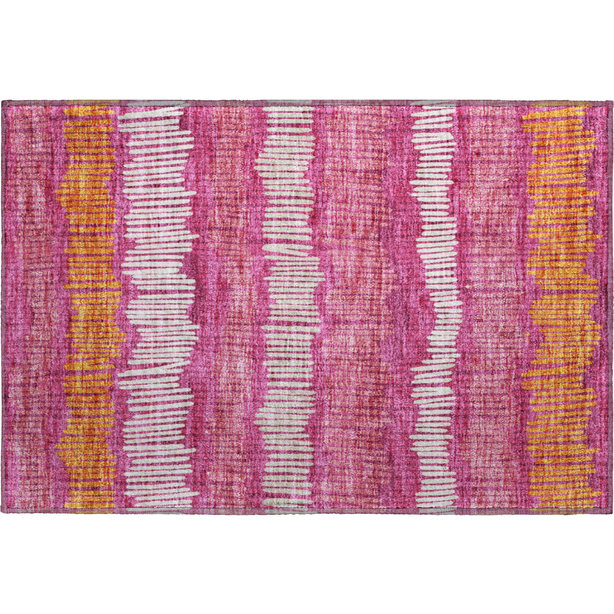 Lima Machine Washable Transitional Blush Pink Rug 1'8" x 2'6" #shape_Rectangle