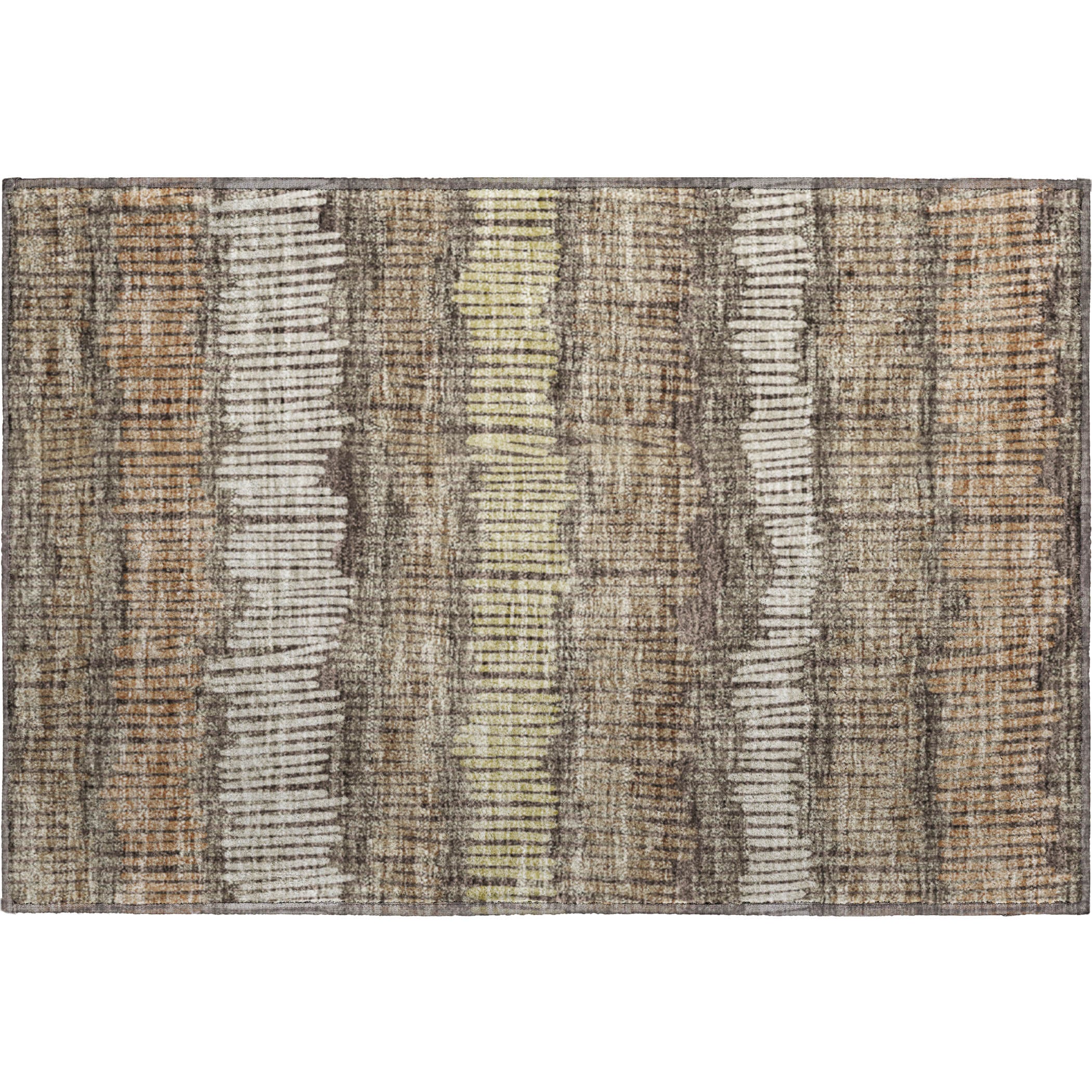 Lima Machine Washable Transitional Brown Rug 1'8" x 2'6" #shape_Rectangle