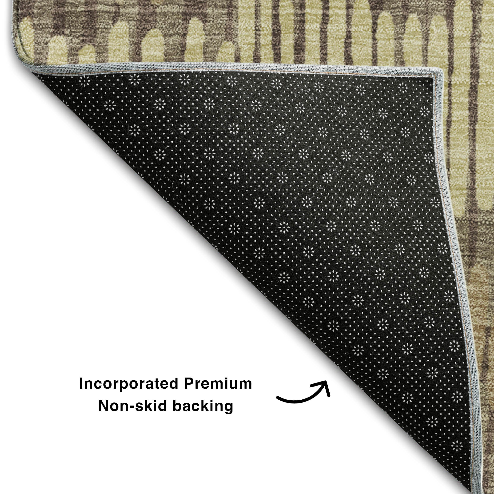 Lima Machine Washable Transitional Brown Rug 1'8" x 2'6" #shape_Rectangle