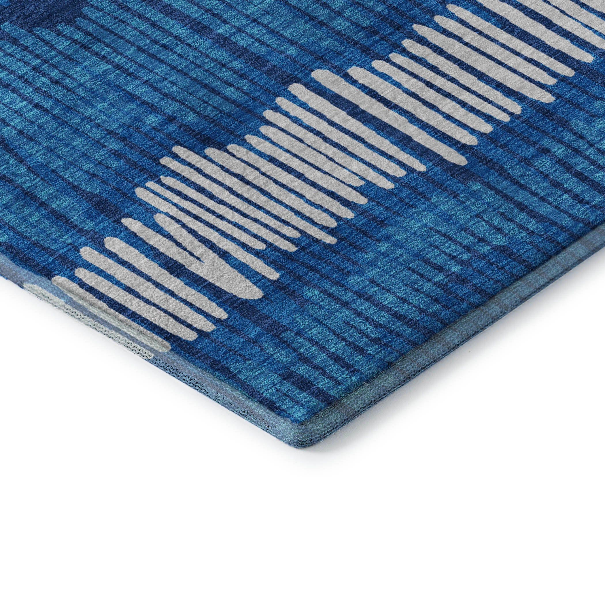 Lima Machine Washable Transitional Navy Blue Rug 1'8" x 2'6" #shape_Rectangle