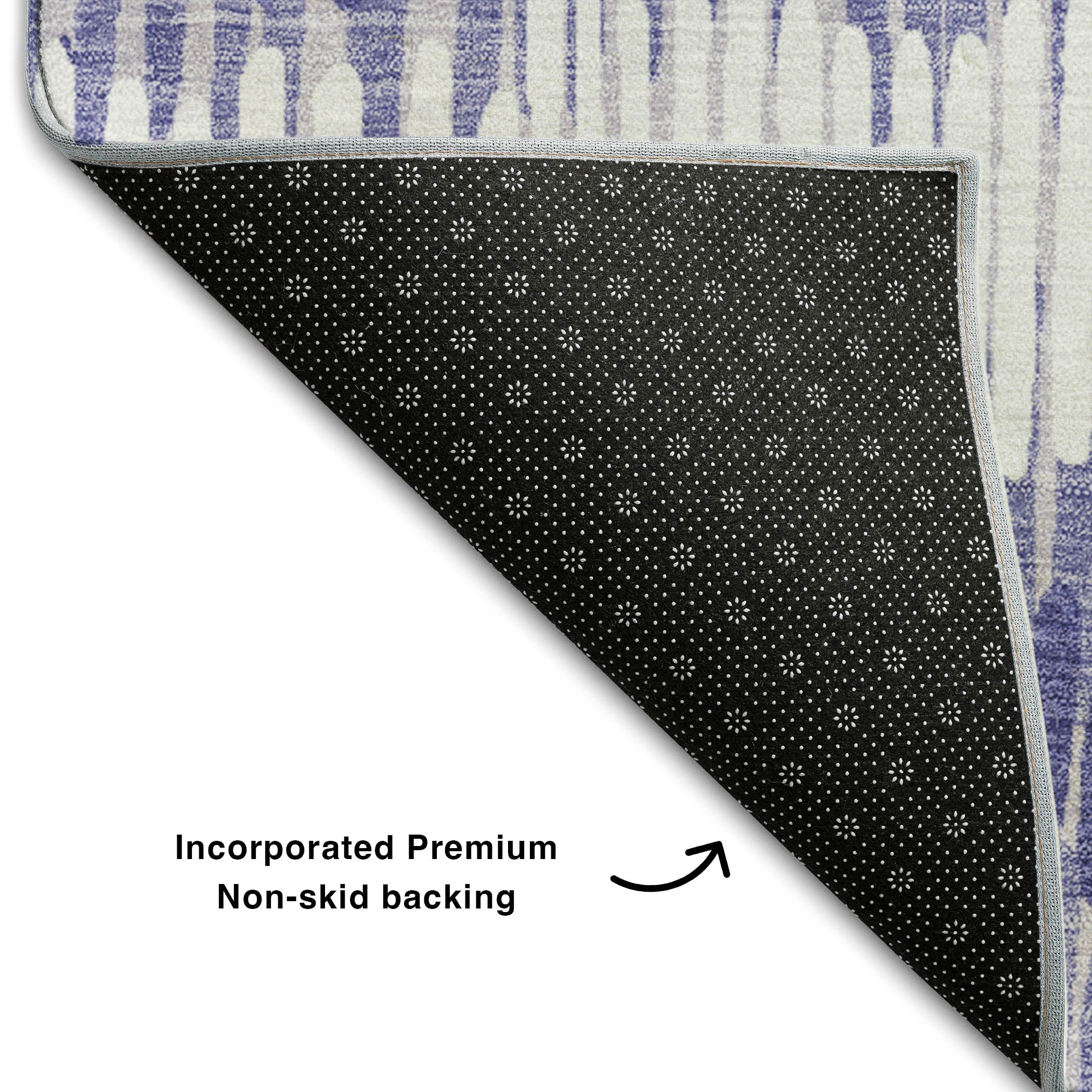 Lima Machine Washable Transitional Purple Rug 1'8" x 2'6" #shape_Rectangle