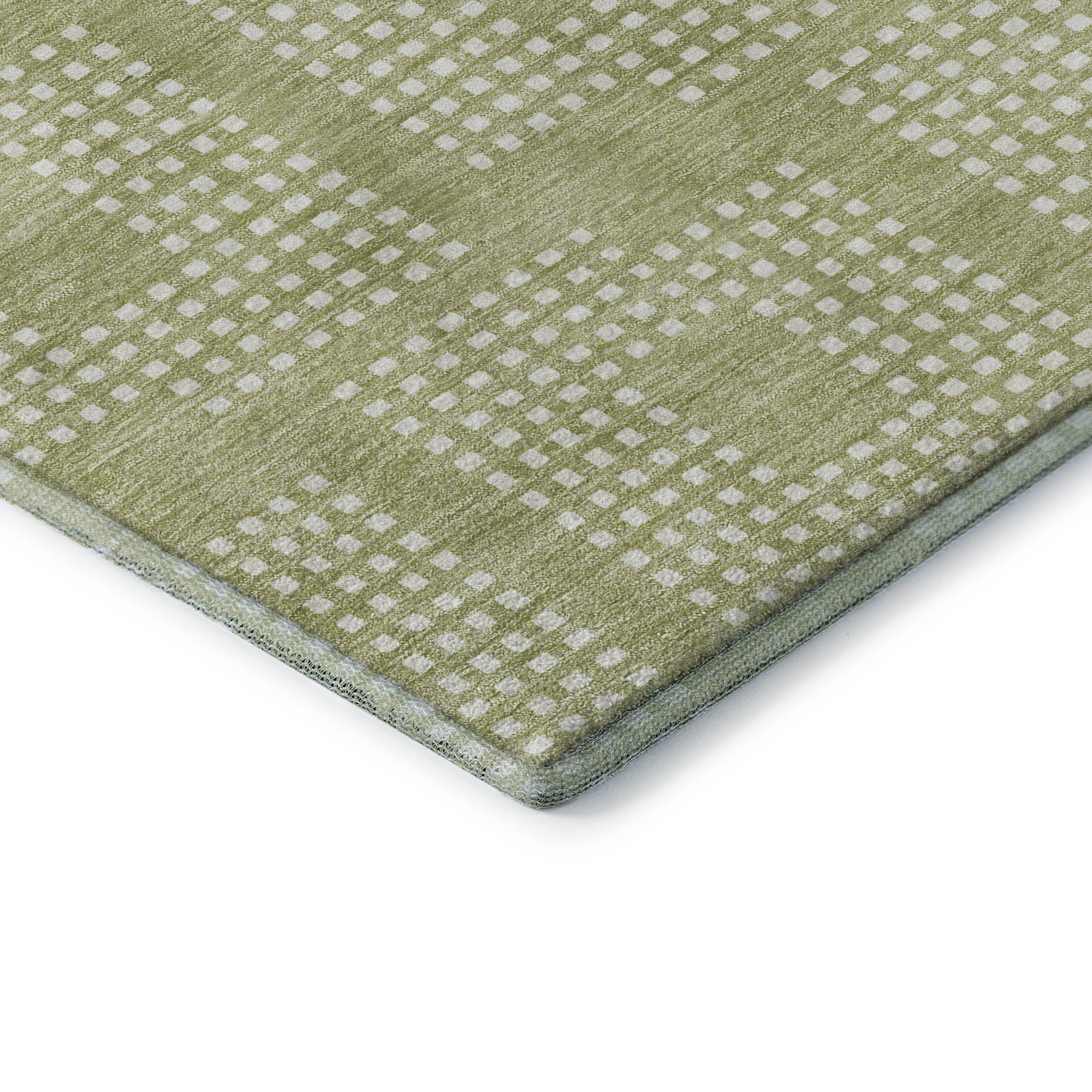 Valletta Machine Washable Transitional Aloe Green Rug 1'8" x 2'6" #shape_Rectangle