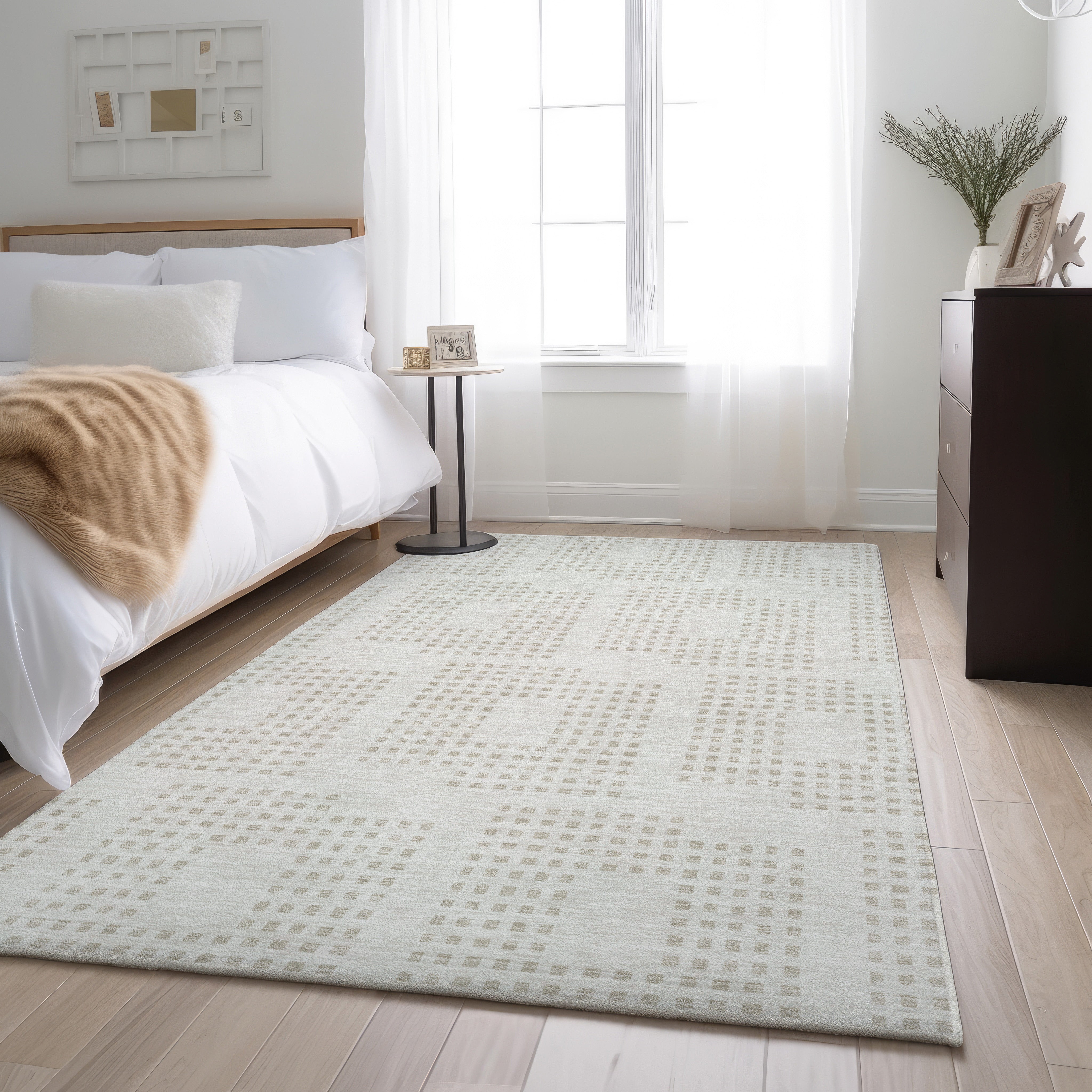 Valletta Machine Washable Transitional Ivory Rug 2'6" x 3'10" #shape_Rectangle