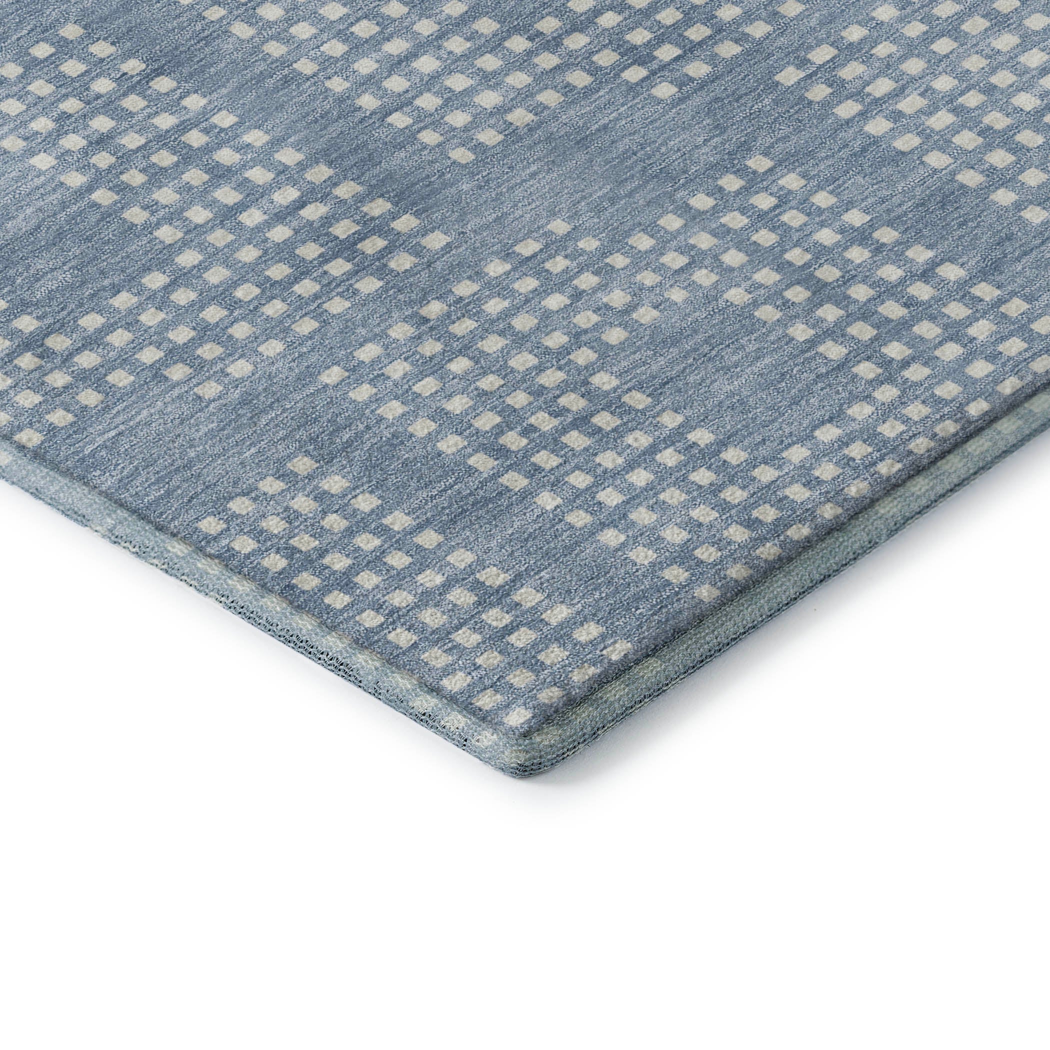 Valletta Machine Washable Transitional Sky Blue Rug 1'8" x 2'6" #shape_Rectangle