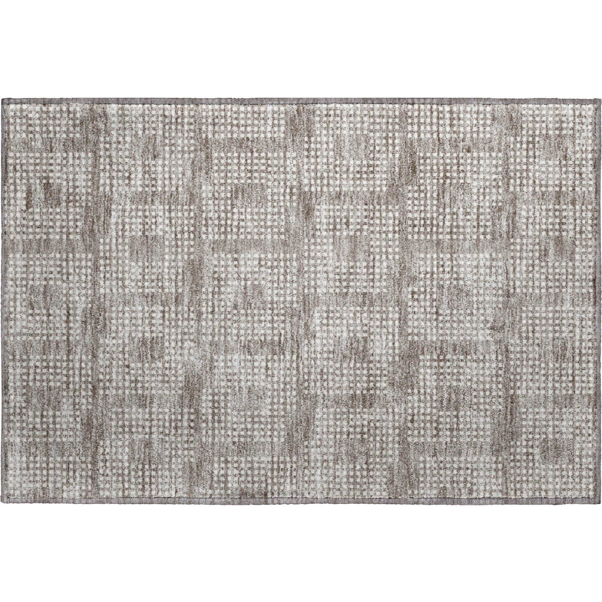 Valletta Machine Washable Transitional Taupe Brown Rug 1'8" x 2'6" #shape_Rectangle