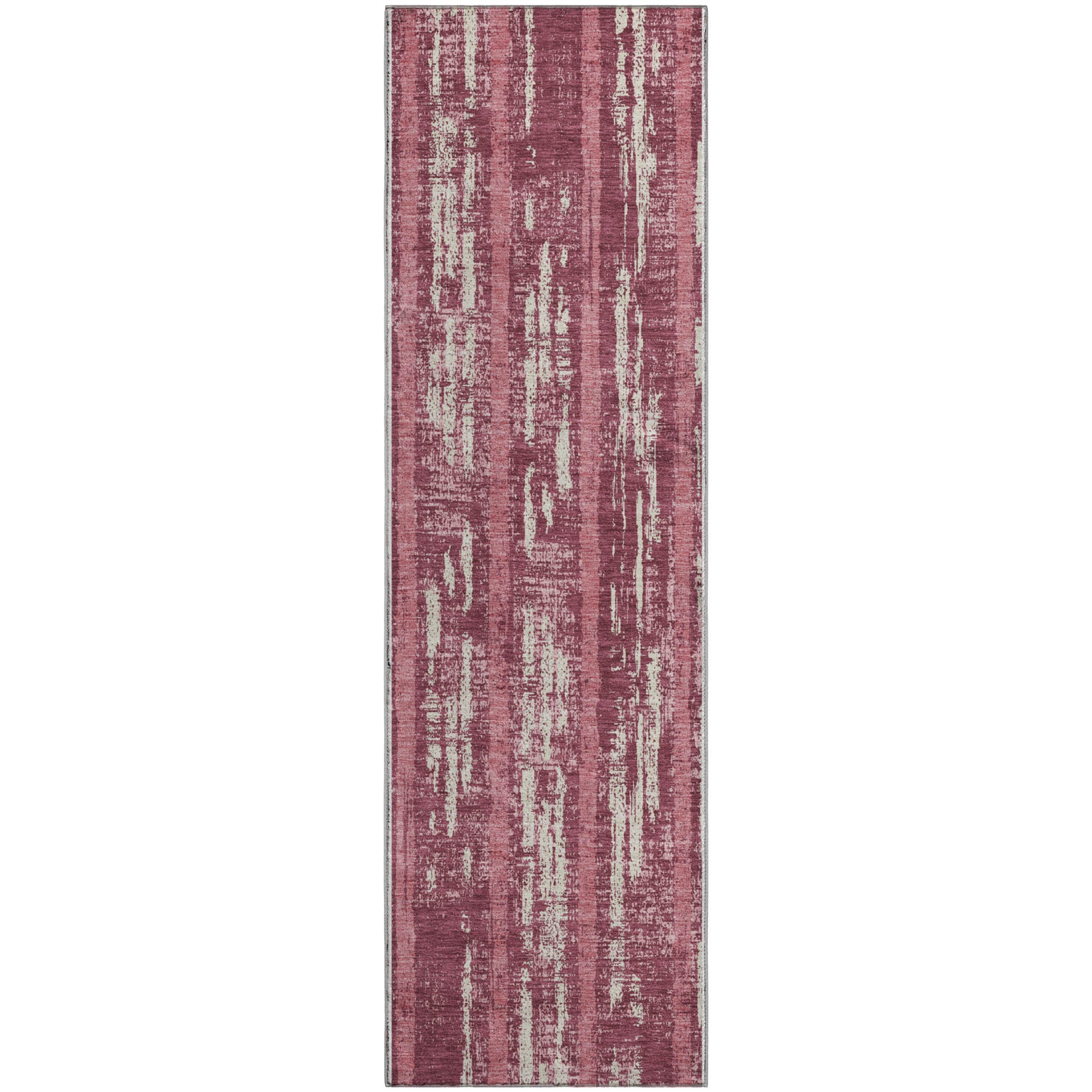 Seoul Machine Washable Transitional Blush Pink Rug 2'3" x 7'6" #shape_Runner