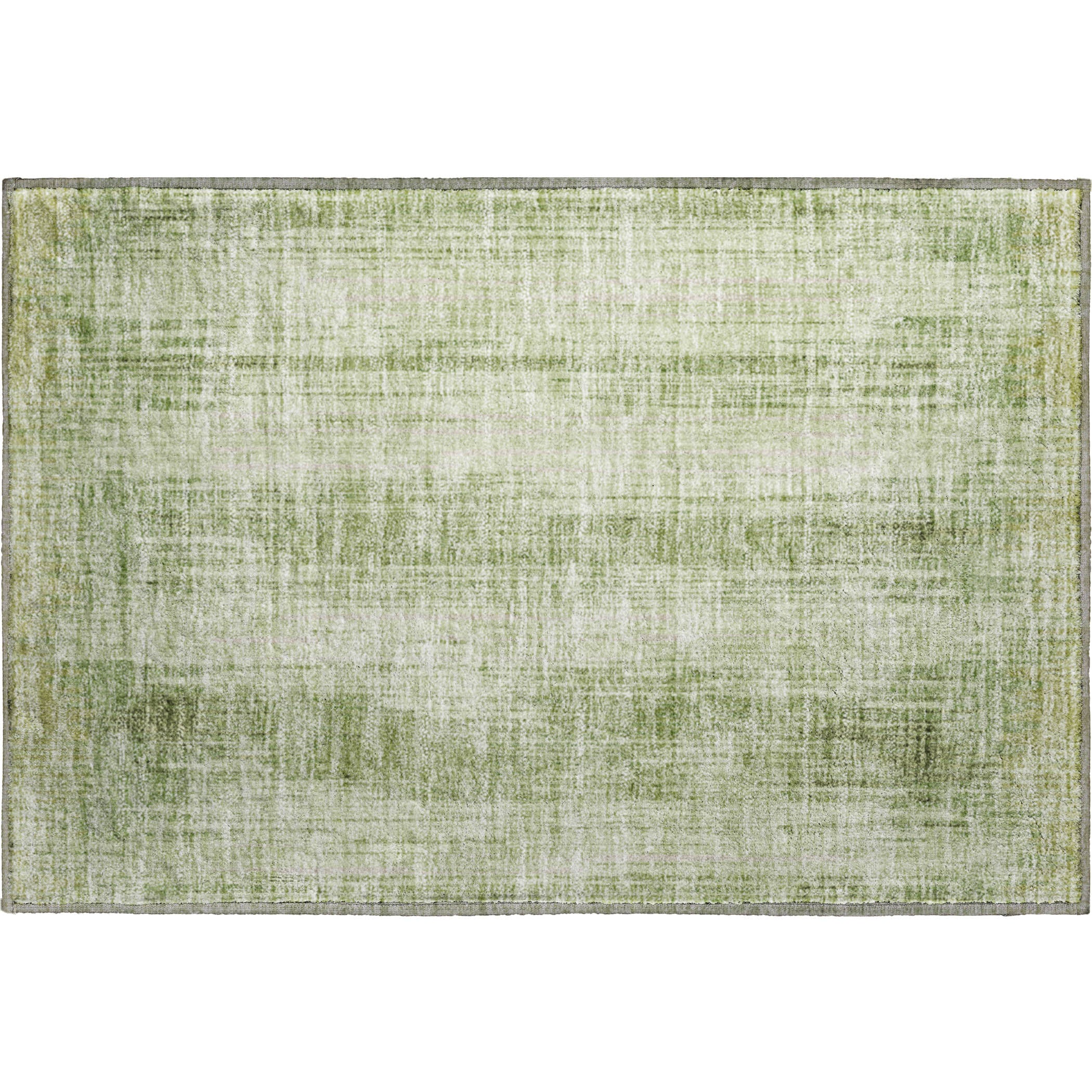 Antigua Machine Washable Transitional Aloe Green Rug 1'8" x 2'6" #shape_Rectangle