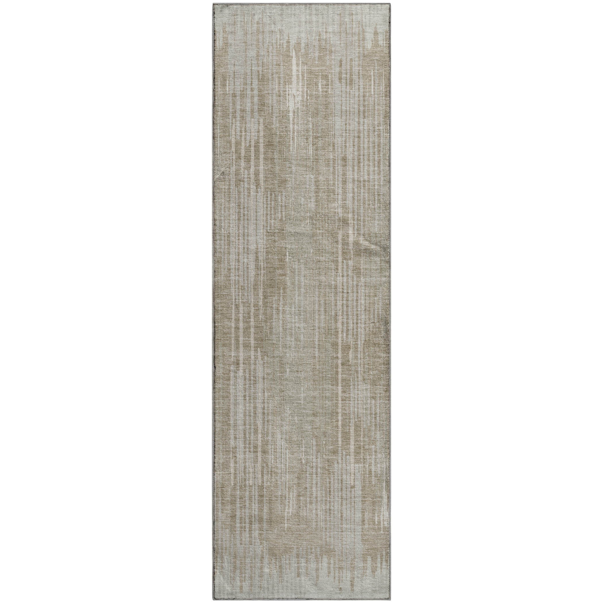 Antigua Machine Washable Transitional Beige Brown Rug 2'3" x 7'6" #shape_Runner