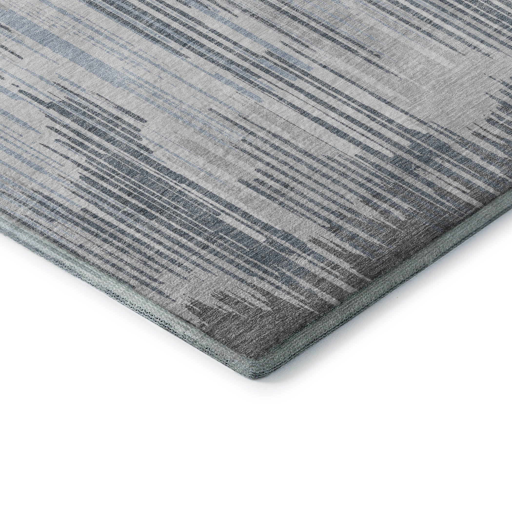 Antigua Machine Washable Transitional Gray Rug 1'8" x 2'6" #shape_Rectangle