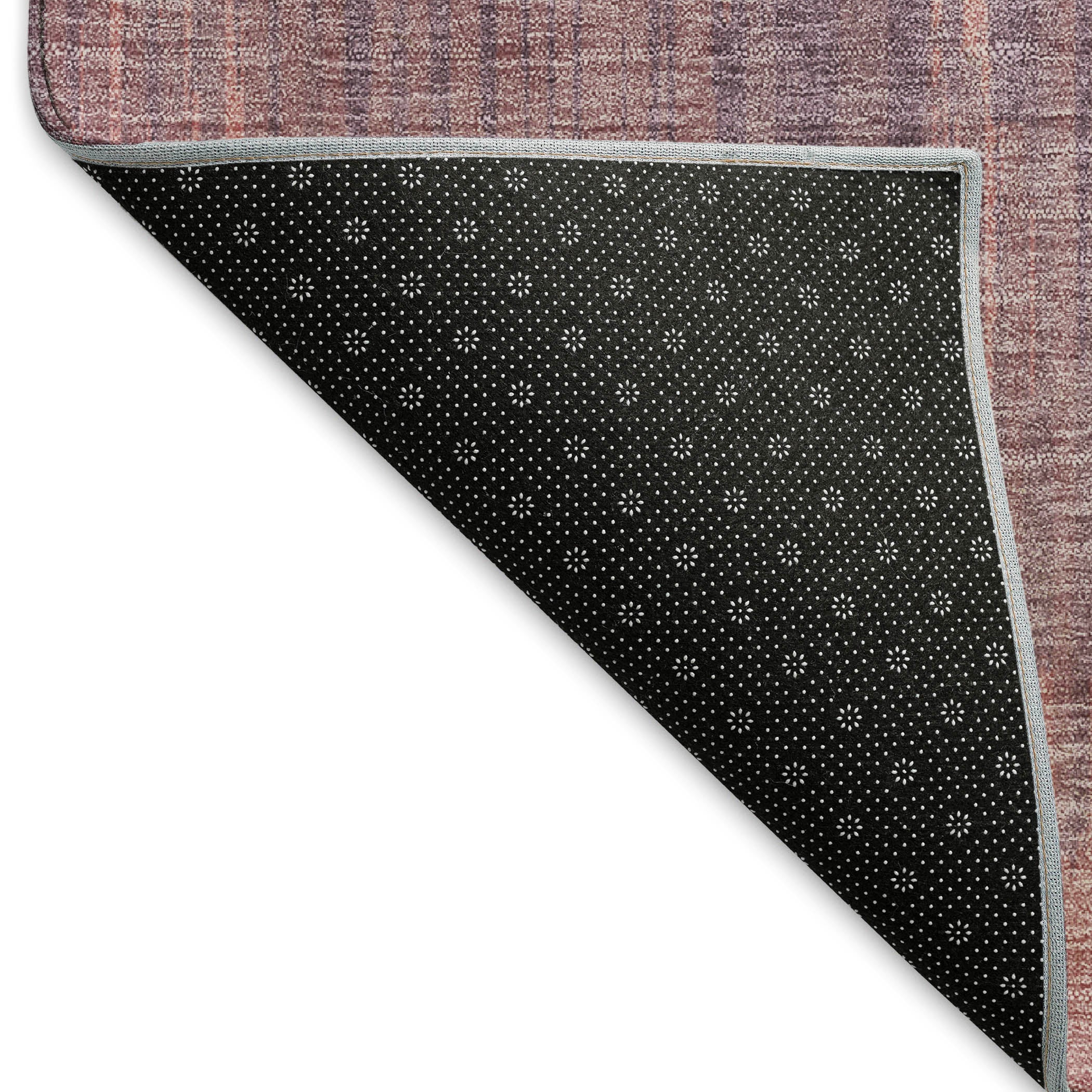 Antigua Machine Washable Transitional Mauve Pink Rug 1'8" x 2'6" #shape_Rectangle