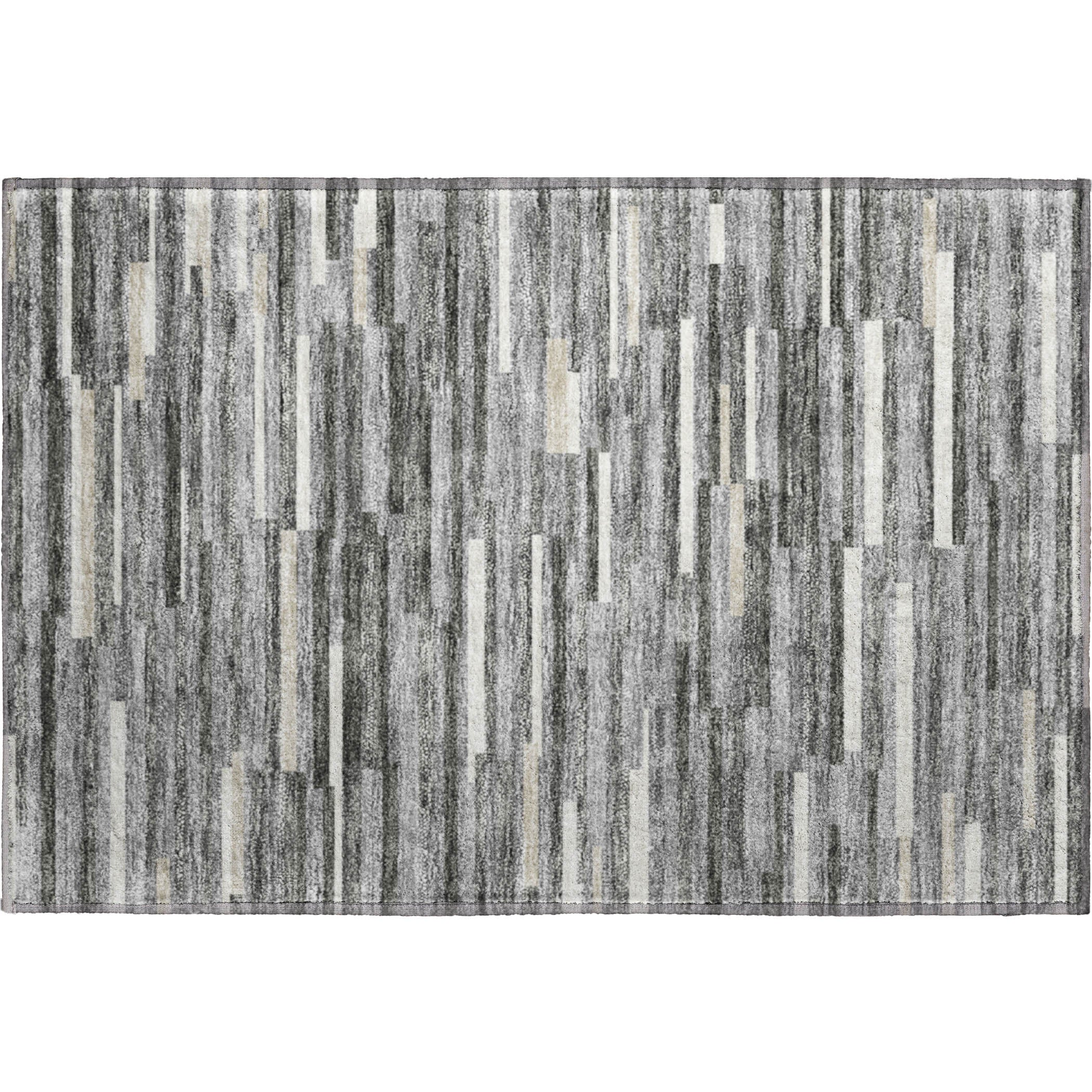 Cartagena Machine Washable Transitional Gray Rug 1'8" x 2'6" #shape_Rectangle