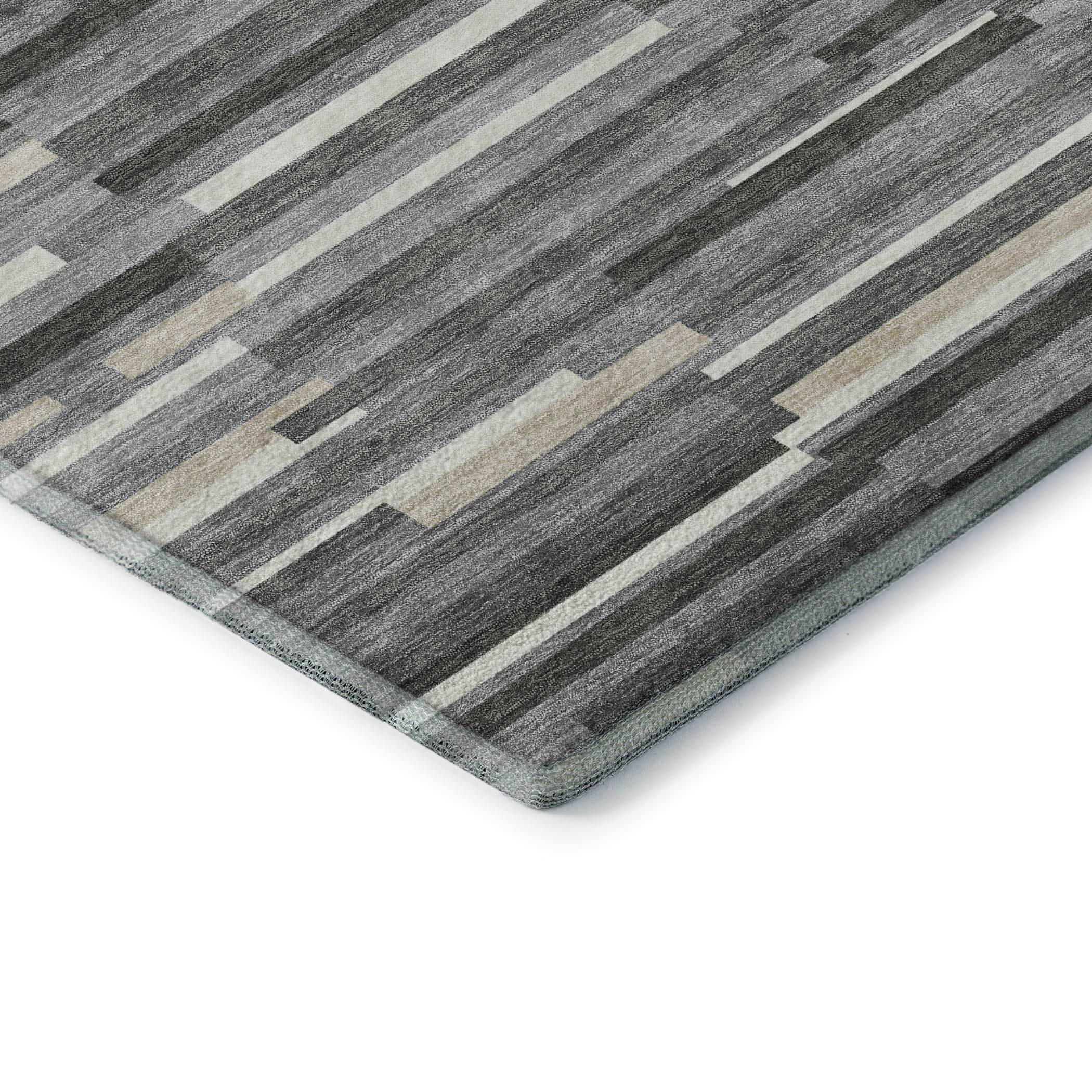 Cartagena Machine Washable Transitional Gray Rug 1'8" x 2'6" #shape_Rectangle