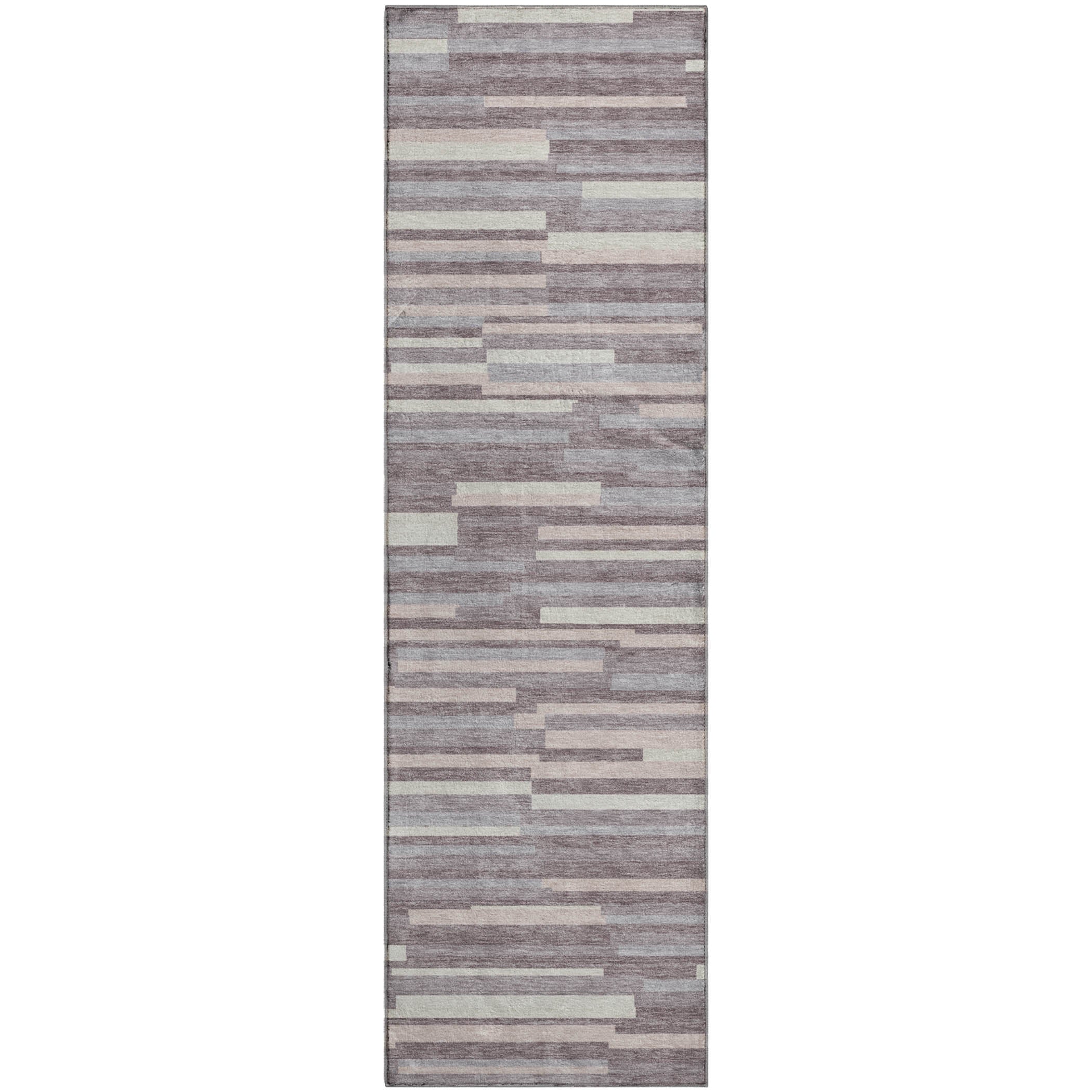 Cartagena Machine Washable Transitional Lavender Purple Rug 2'3" x 7'6" #shape_Runner