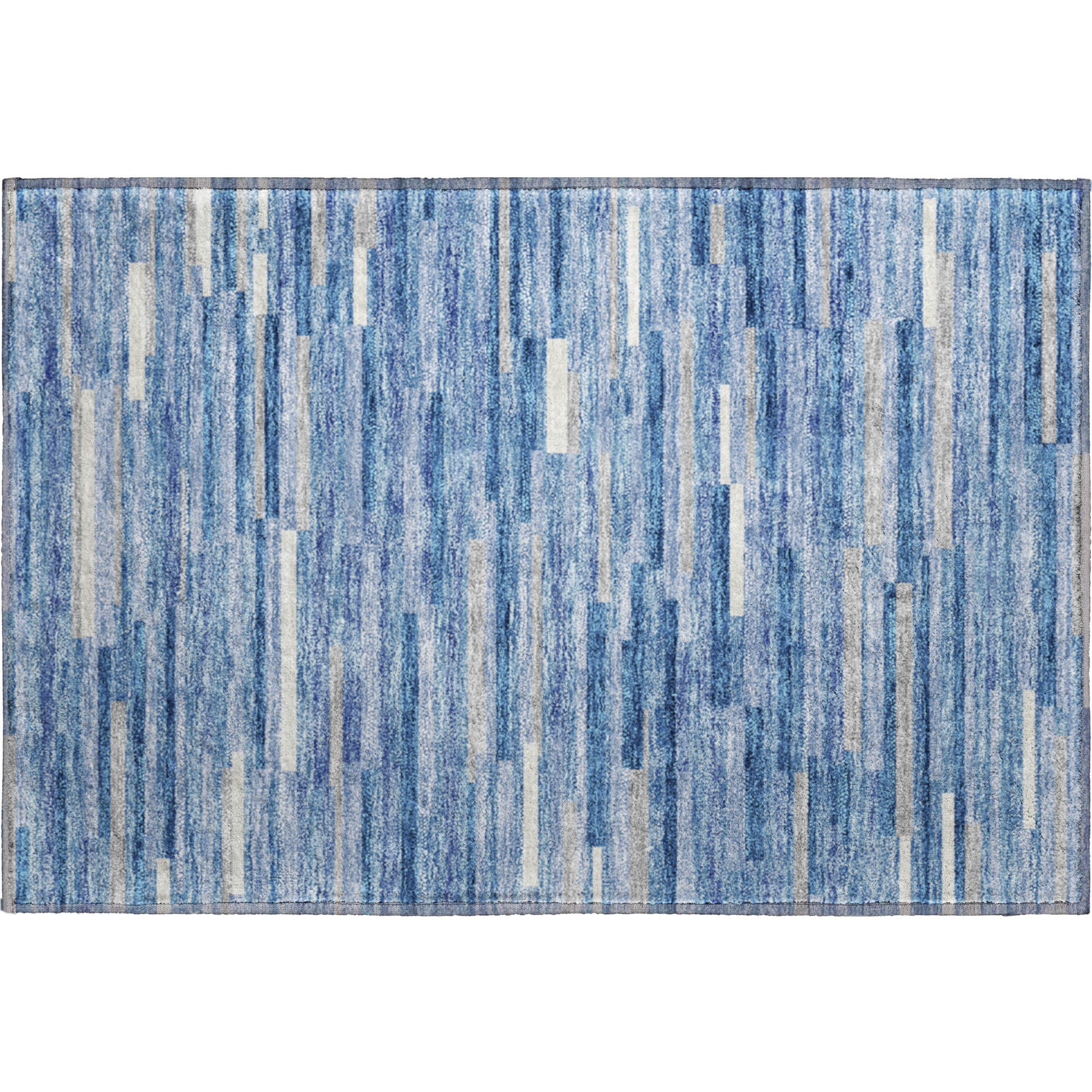Cartagena Machine Washable Transitional Sky Blue Rug 1'8" x 2'6" #shape_Rectangle