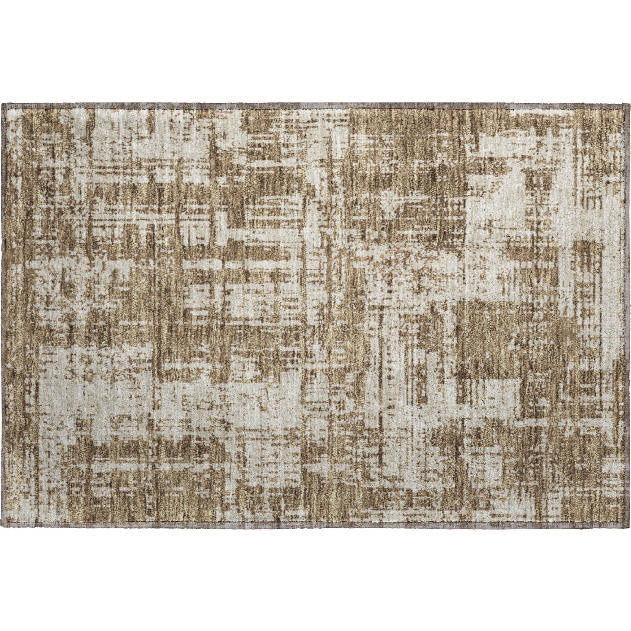Queenstown Machine Washable Transitional Brown Rug 1'8" x 2'6" #shape_Rectangle