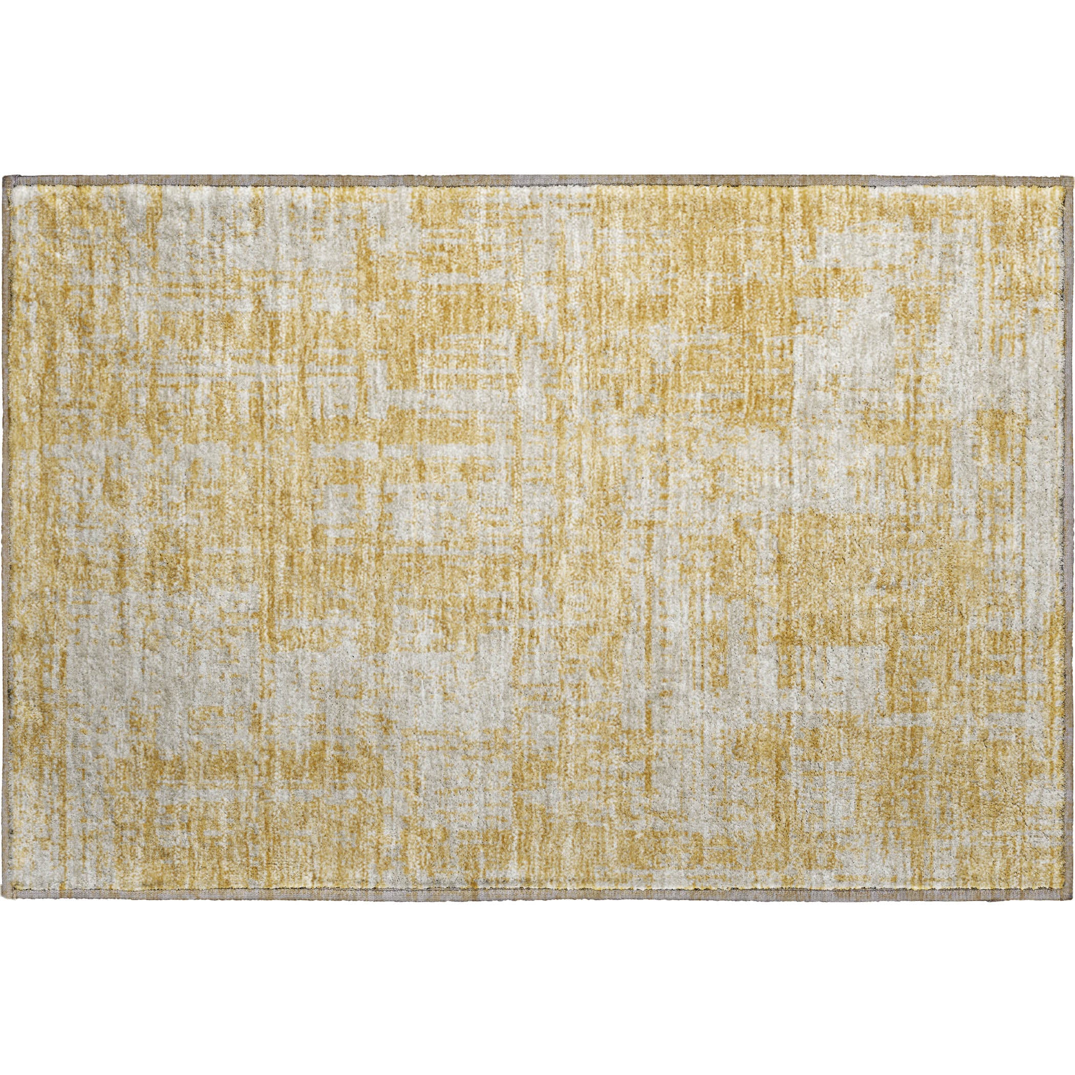 Queenstown Machine Washable Transitional Gold Rug 1'8" x 2'6" #shape_Rectangle