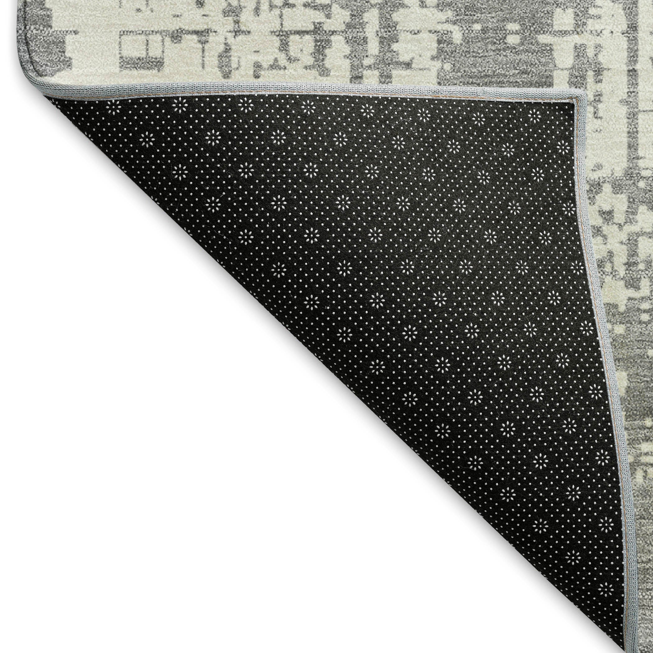 Queenstown Machine Washable Transitional Gray Rug 1'8" x 2'6" #shape_Rectangle