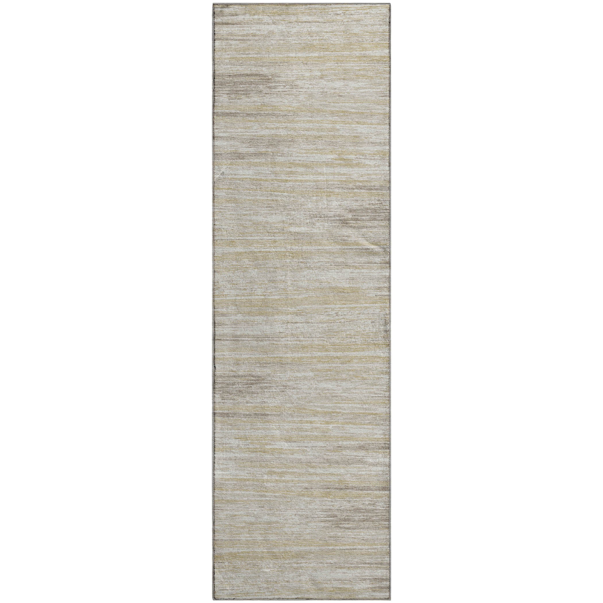 Seoul Machine Washable Transitional Beige Brown Rug 2'3" x 7'6" #shape_Runner