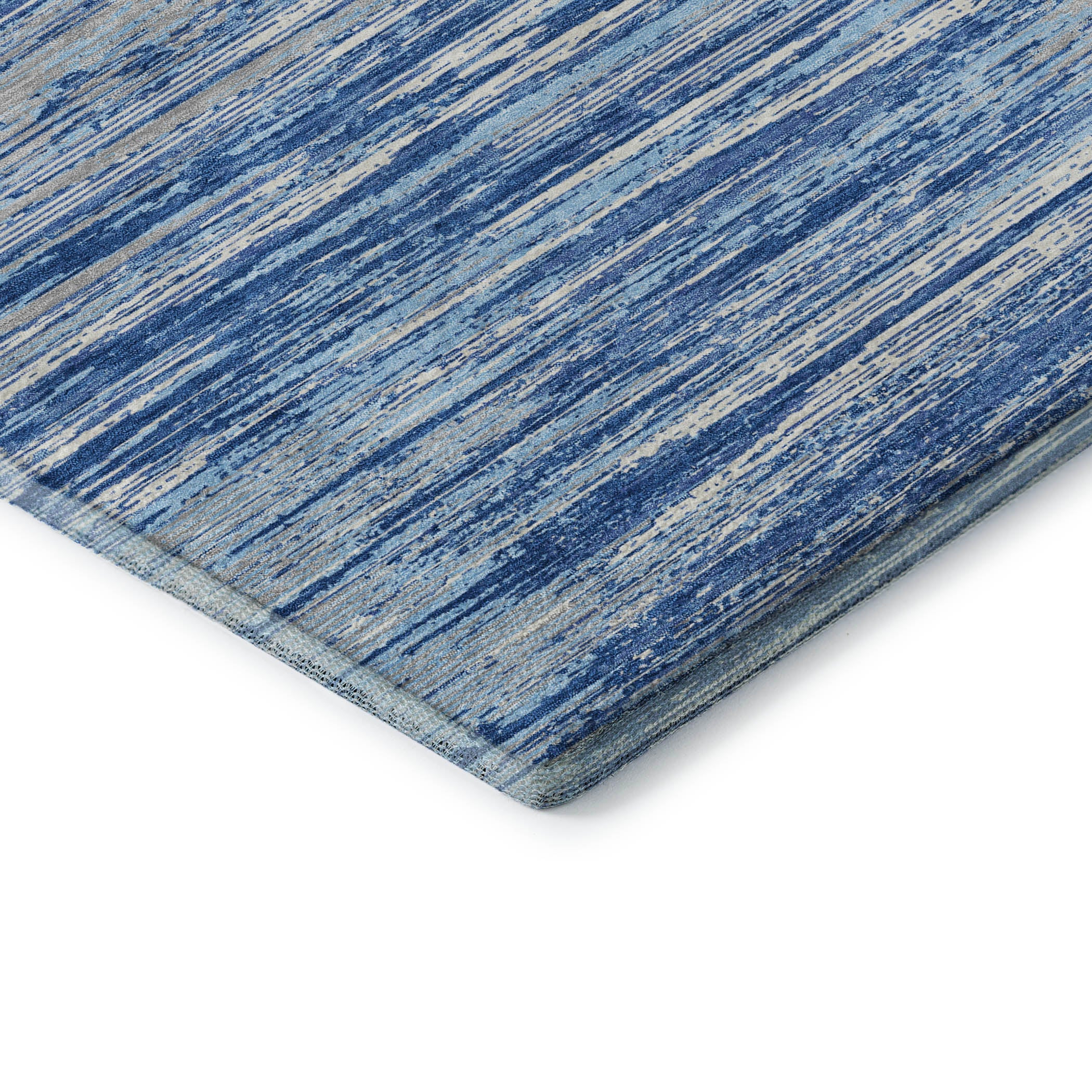 Seoul Machine Washable Transitional Blue Rug 1'8" x 2'6" #shape_Rectangle
