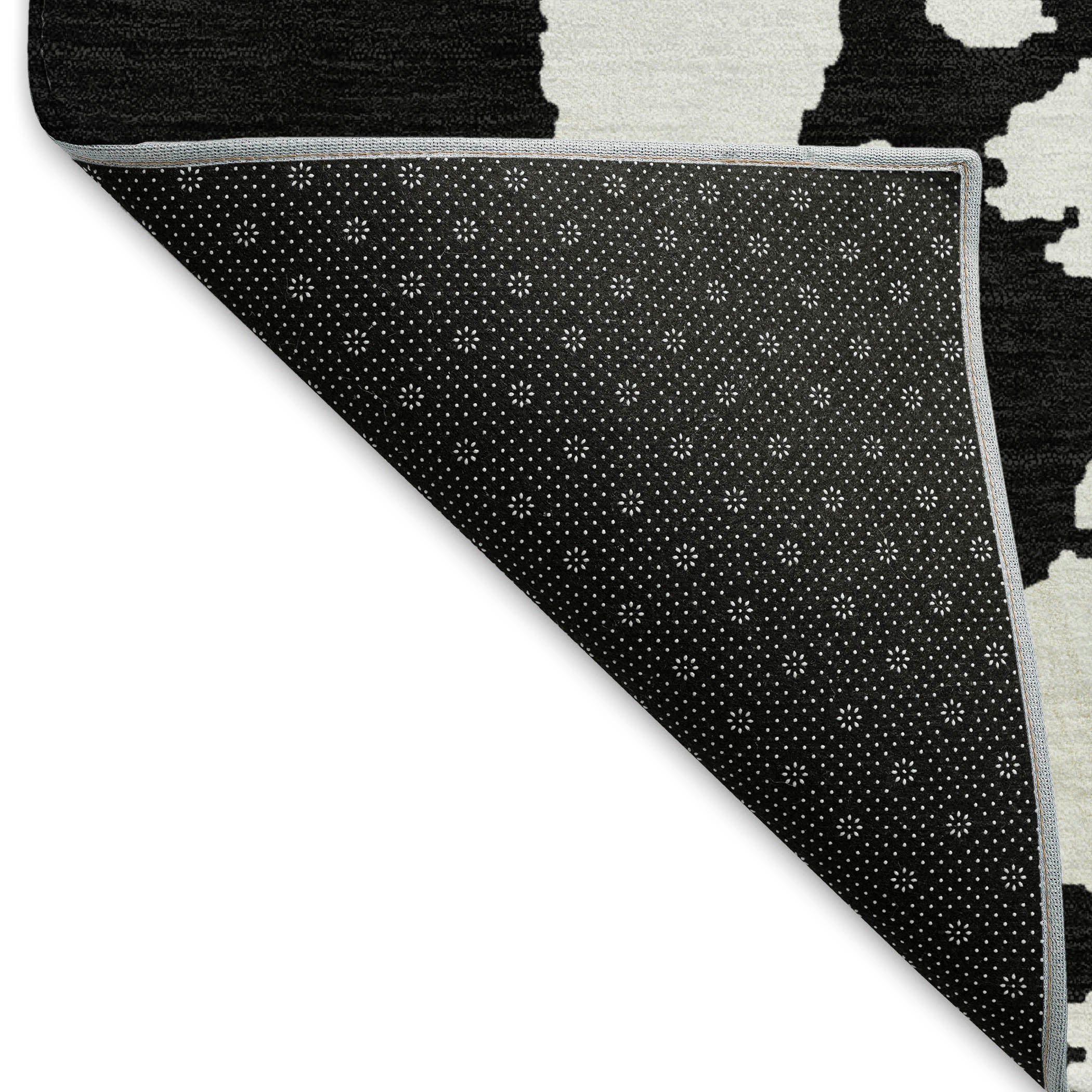 Baku Machine Washable Transitional Black Rug 1'8" x 2'6" #shape_Rectangle