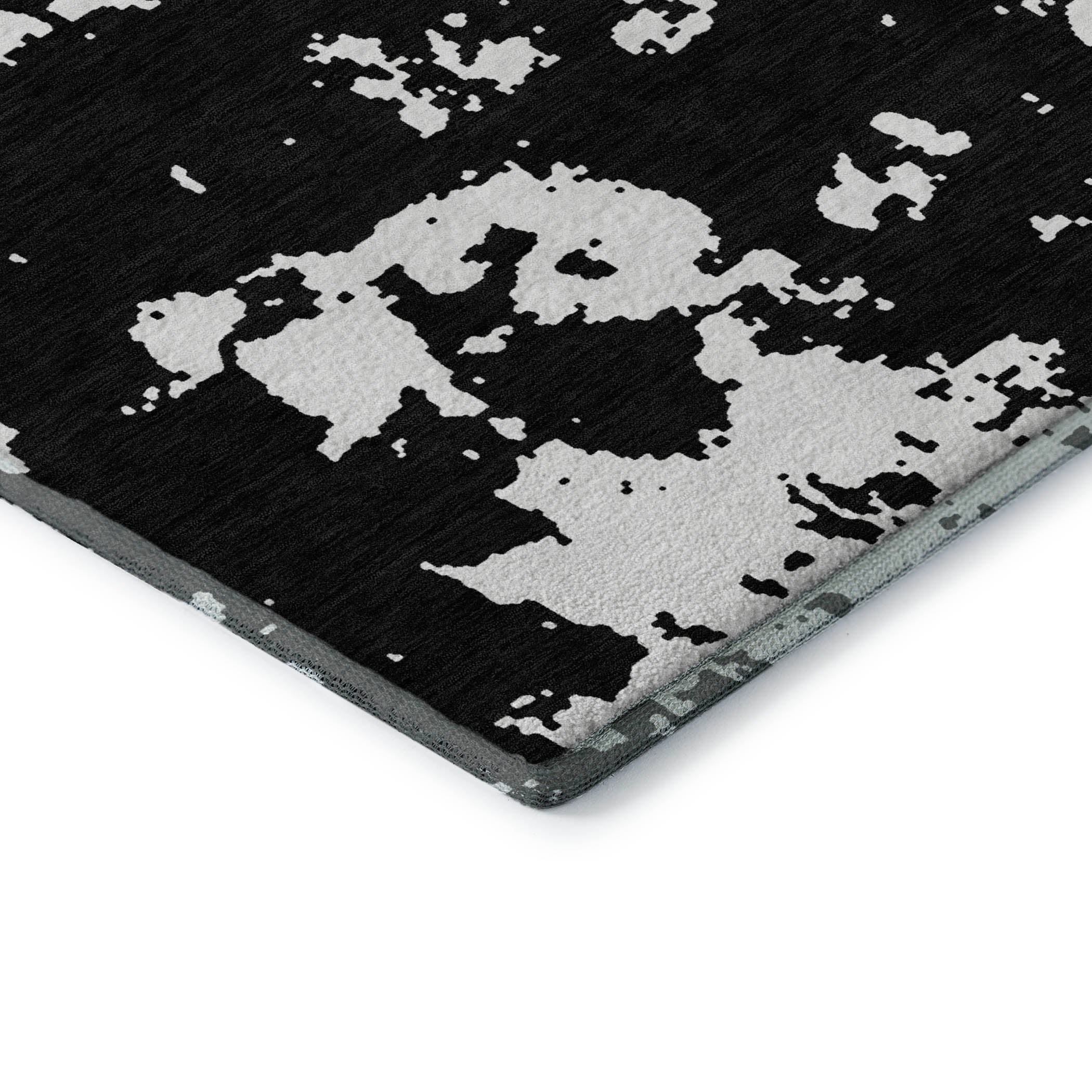 Baku Machine Washable Transitional Black Rug 1'8" x 2'6" #shape_Rectangle