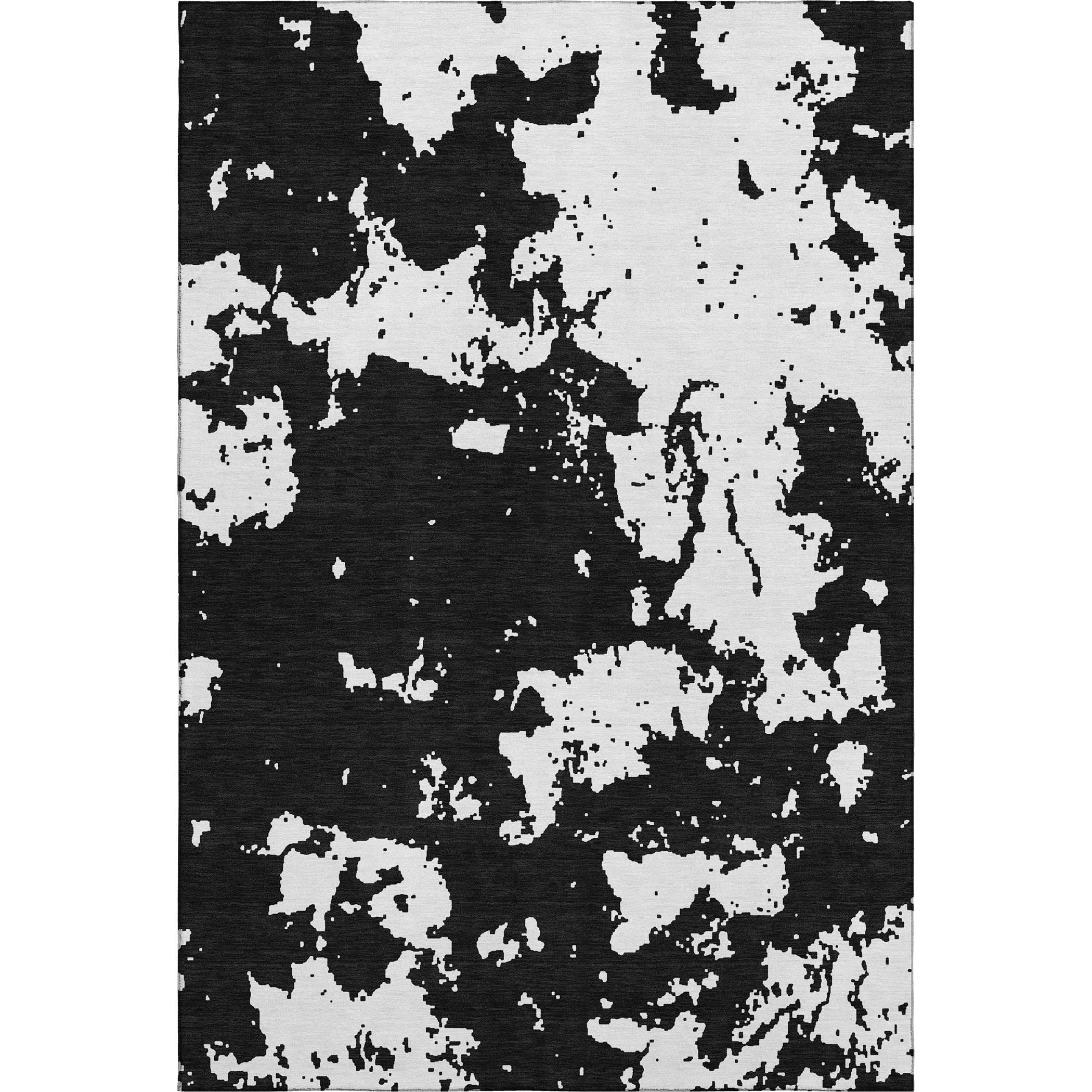 Baku Machine Washable Transitional Black Rug 2'6" x 3'10" #shape_Rectangle
