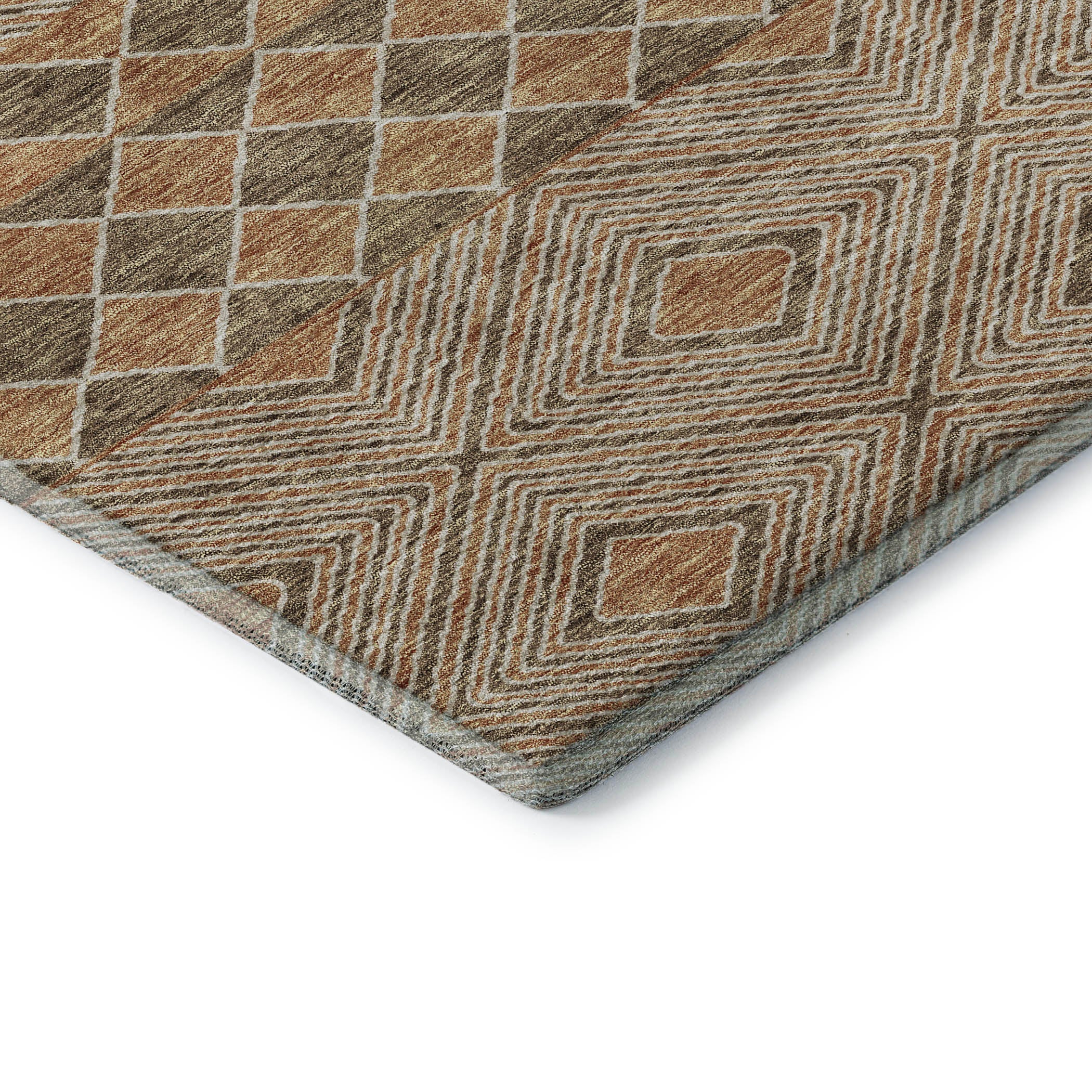 Dubrovnik Machine Washable Transitional Brown Rug 1'8" x 2'6" #shape_Rectangle
