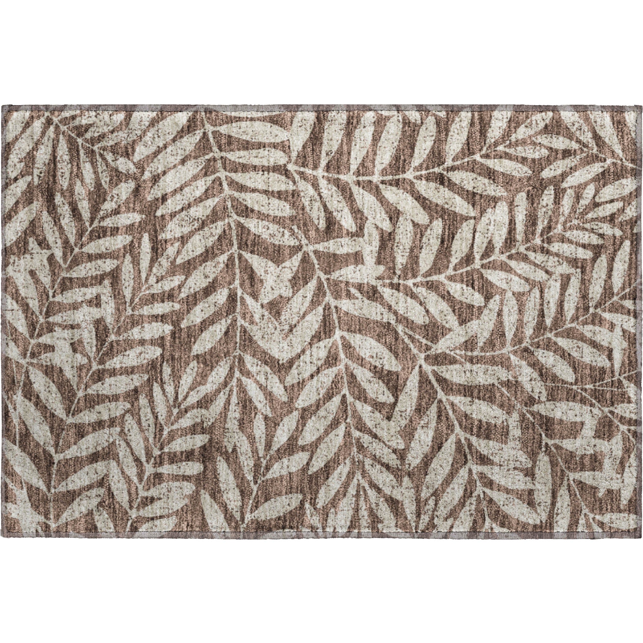Lima Machine Washable Transitional Brown Rug 1'8" x 2'6" #shape_Rectangle