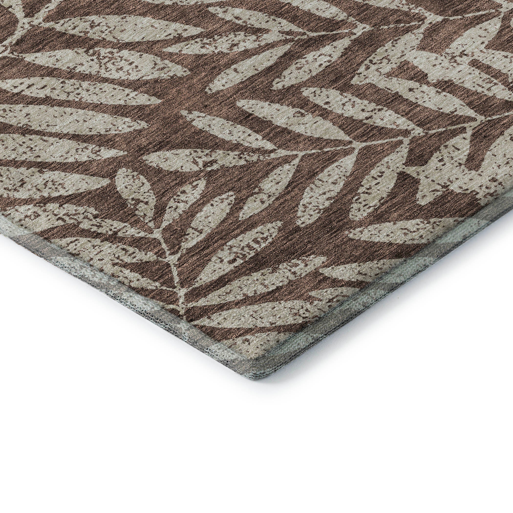 Lima Machine Washable Transitional Brown Rug 1'8" x 2'6" #shape_Rectangle