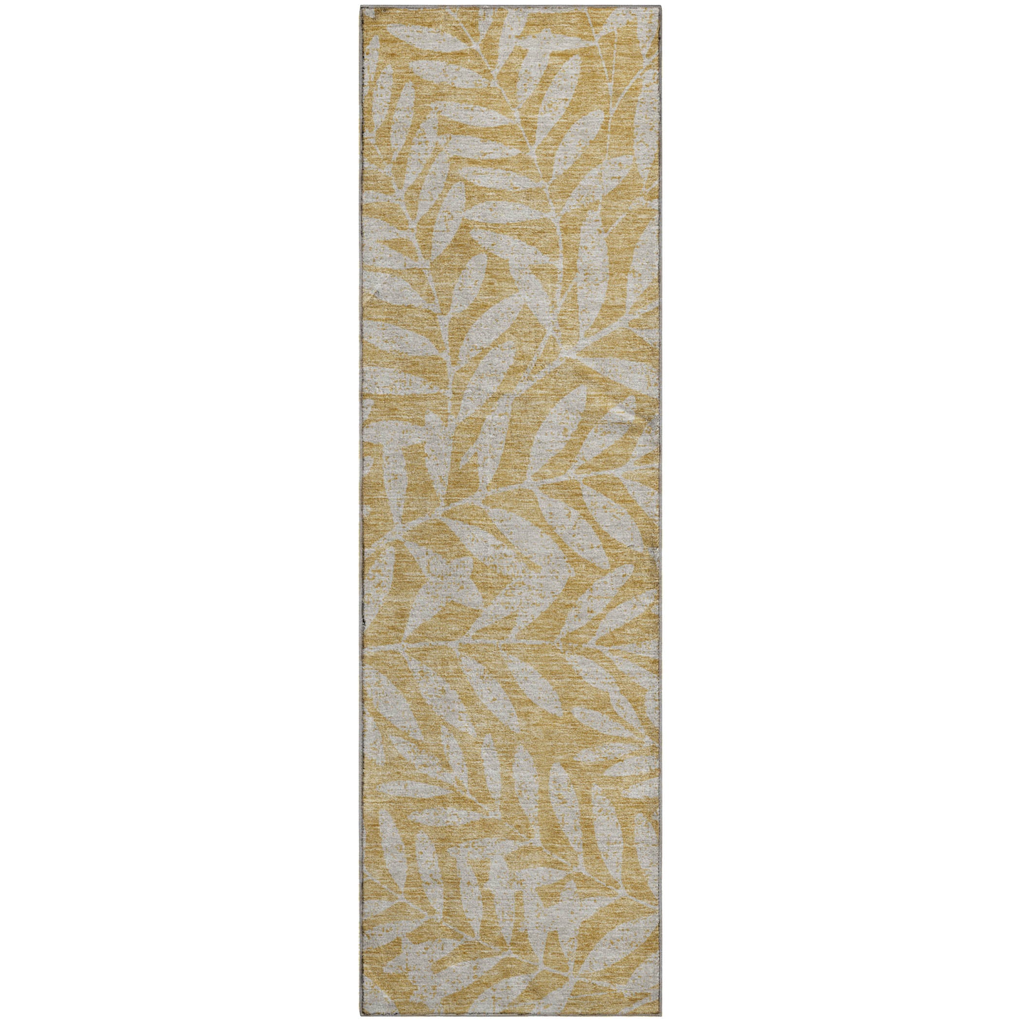 Lima Machine Washable Transitional Gold Rug 2'3" x 7'6" #shape_Runner