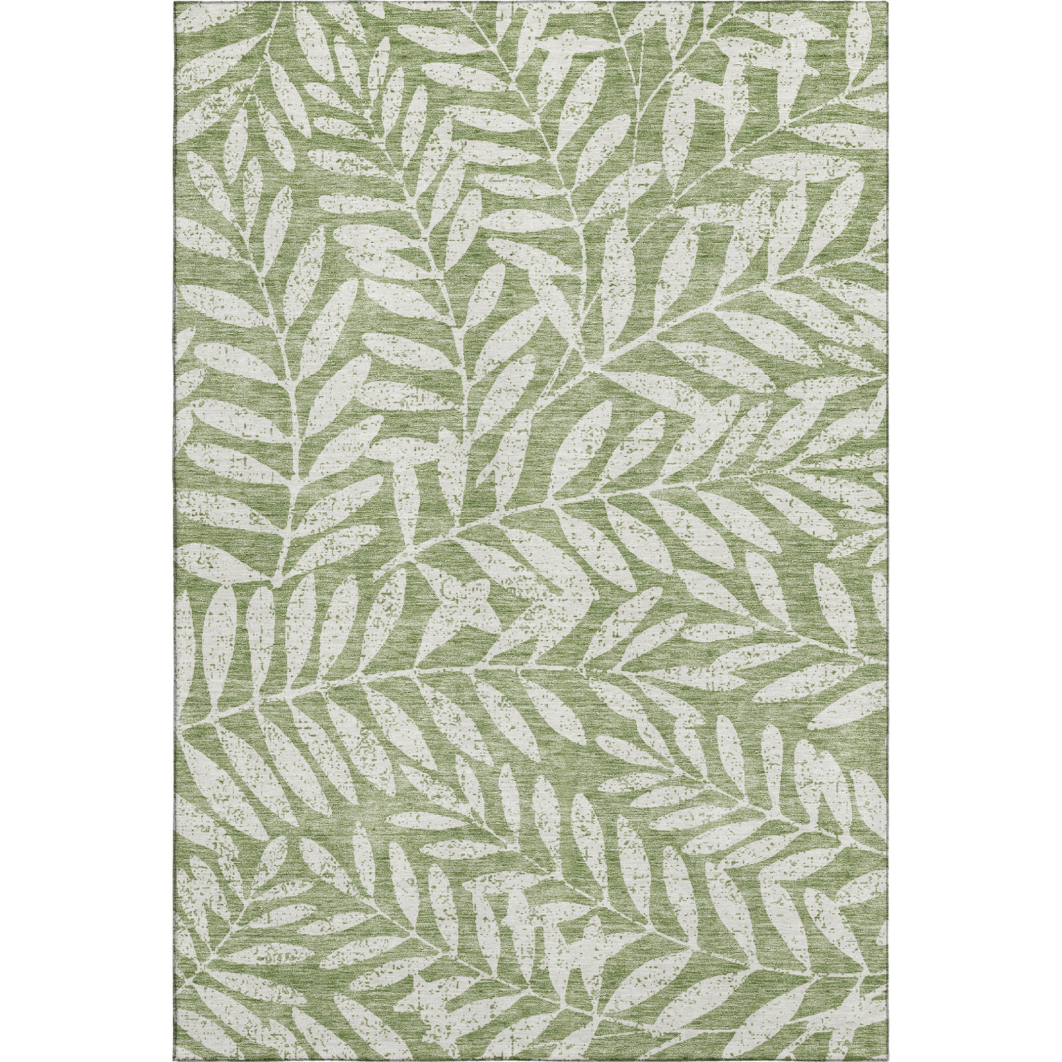 Lima Machine Washable Transitional Green Rug 2'6" x 3'10" #shape_Rectangle