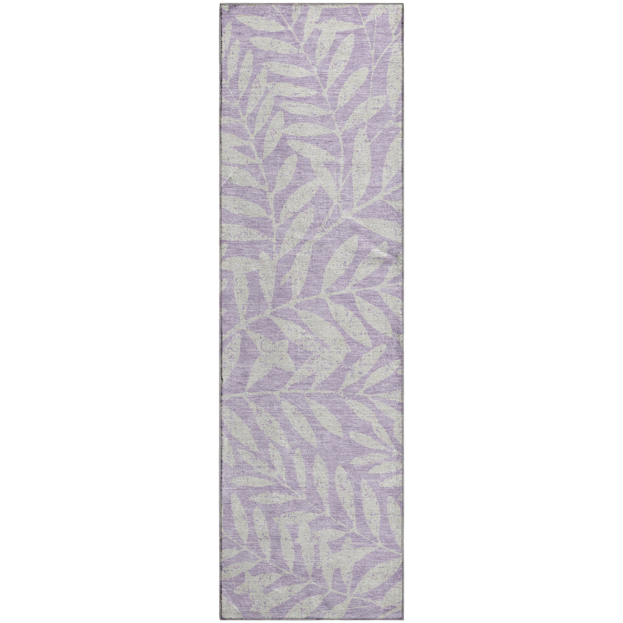 Lima Machine Washable Transitional Lavender Purple Rug 2'3" x 7'6" #shape_Runner