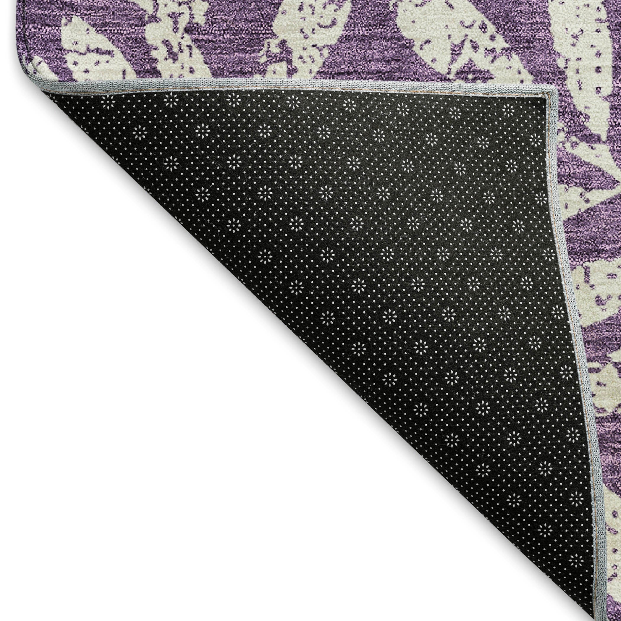 Lima Machine Washable Transitional Purple Rug 1'8" x 2'6" #shape_Rectangle