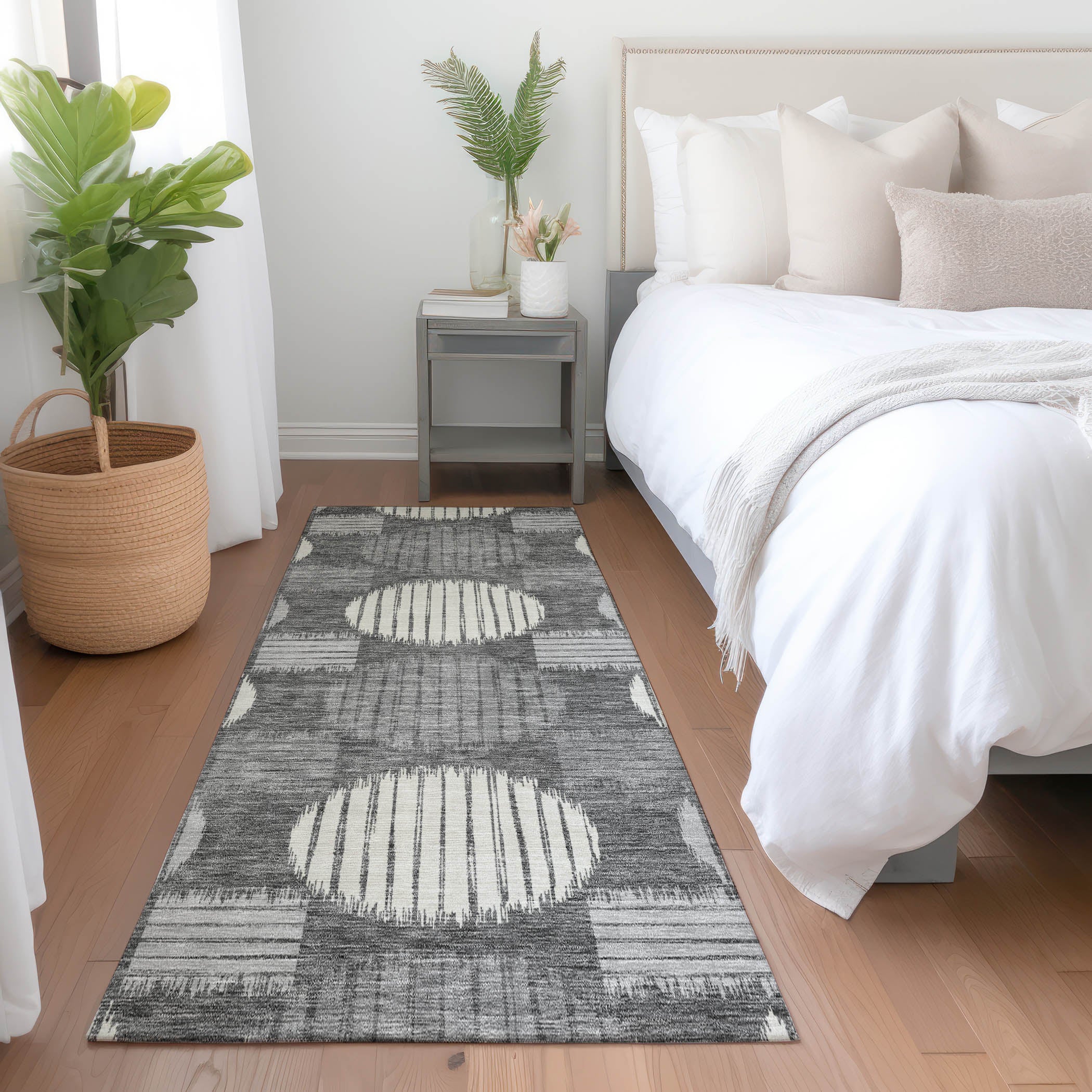 Jaipur Machine Washable Transitional Charcoal Gray Rug 2'3" x 7'6" #shape_Runner