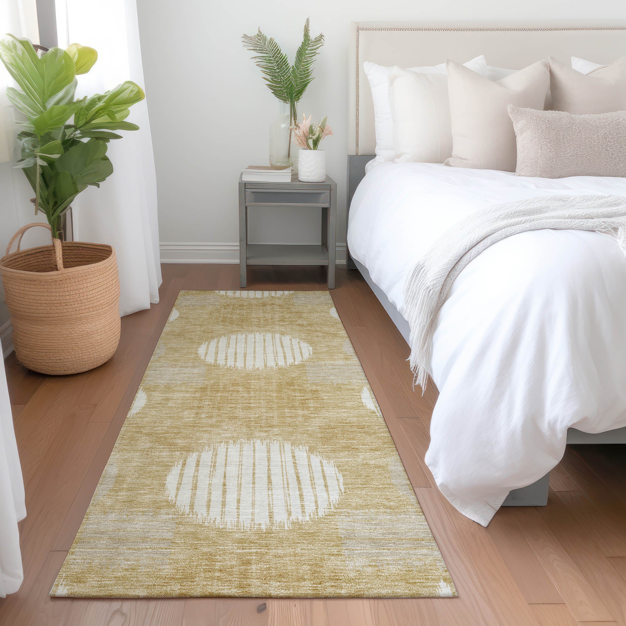 Jaipur Machine Washable Transitional Gold Rug 2'3" x 7'6" #shape_Runner