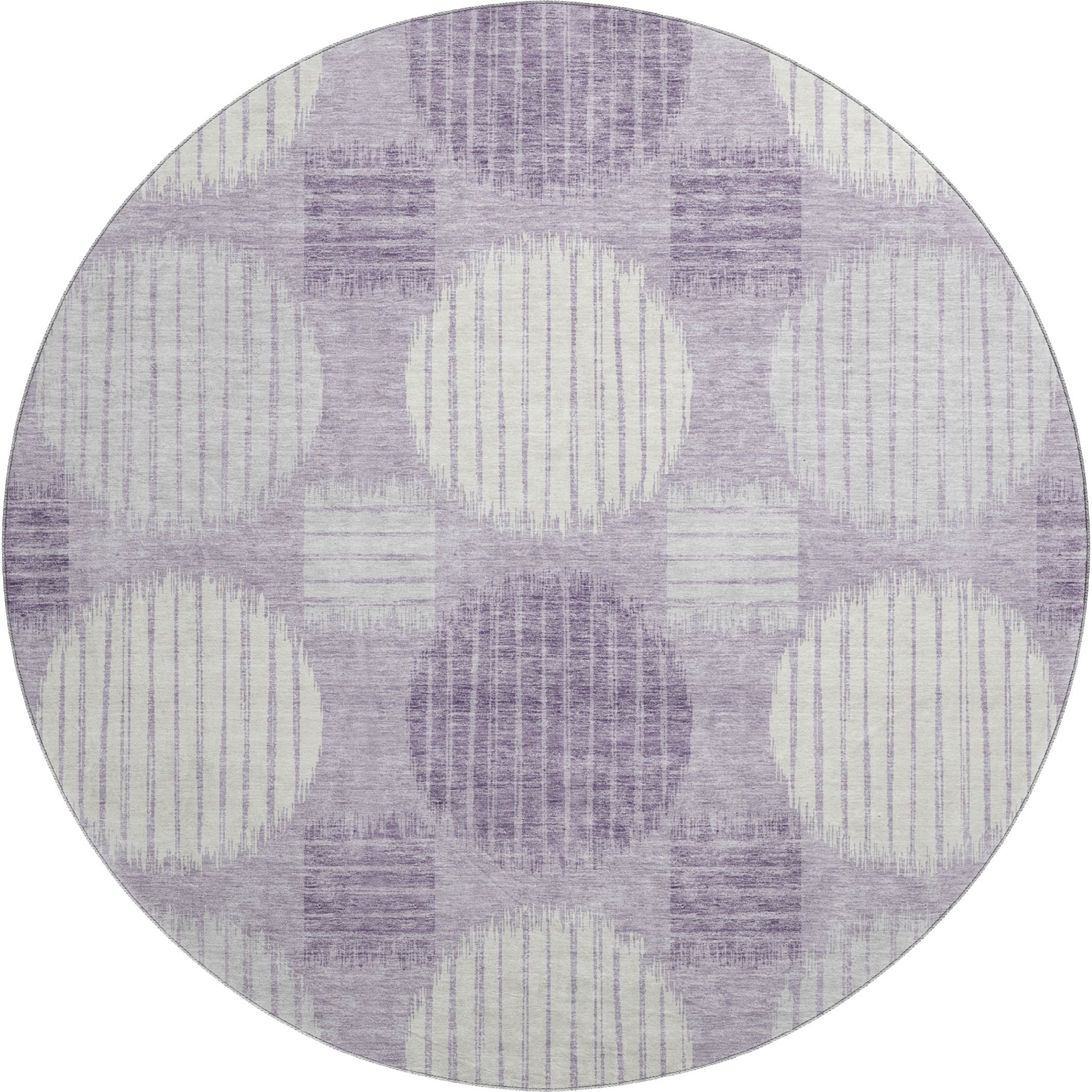 Jaipur Machine Washable Transitional Purple Rug 8' x 8' #shape_Round